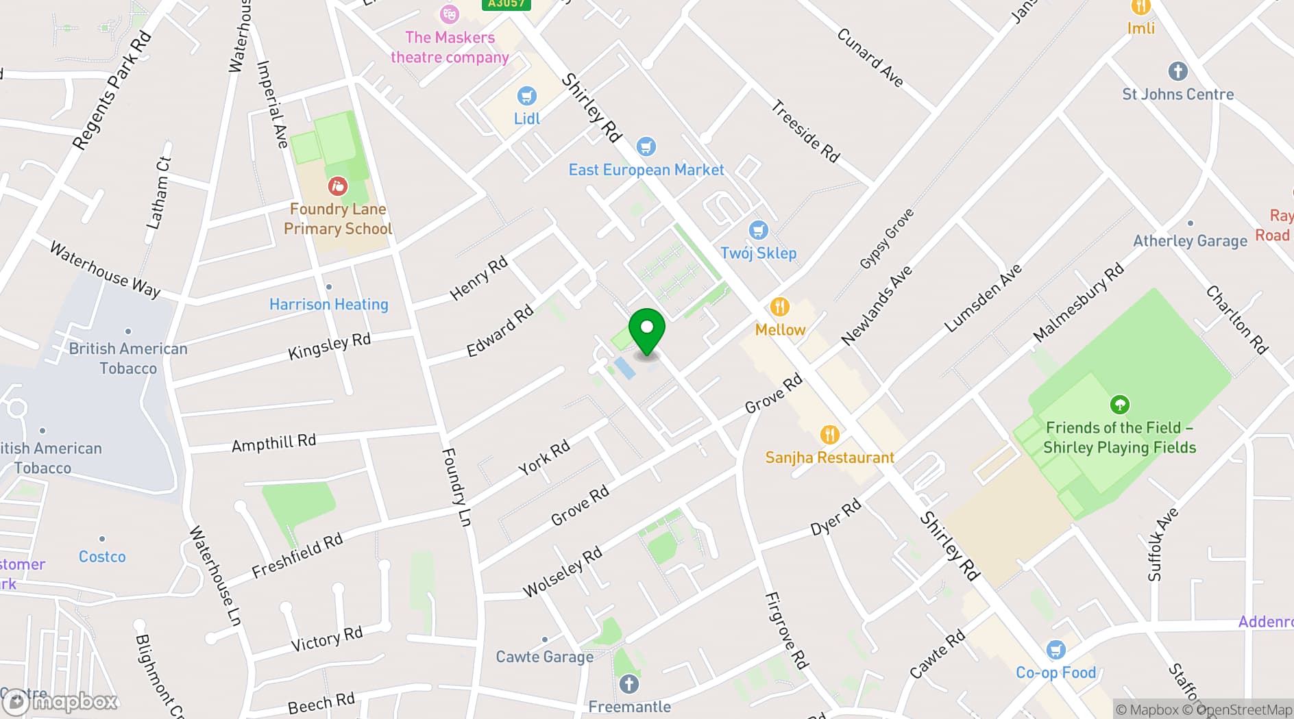 Map showing Freemantle Community Centre
