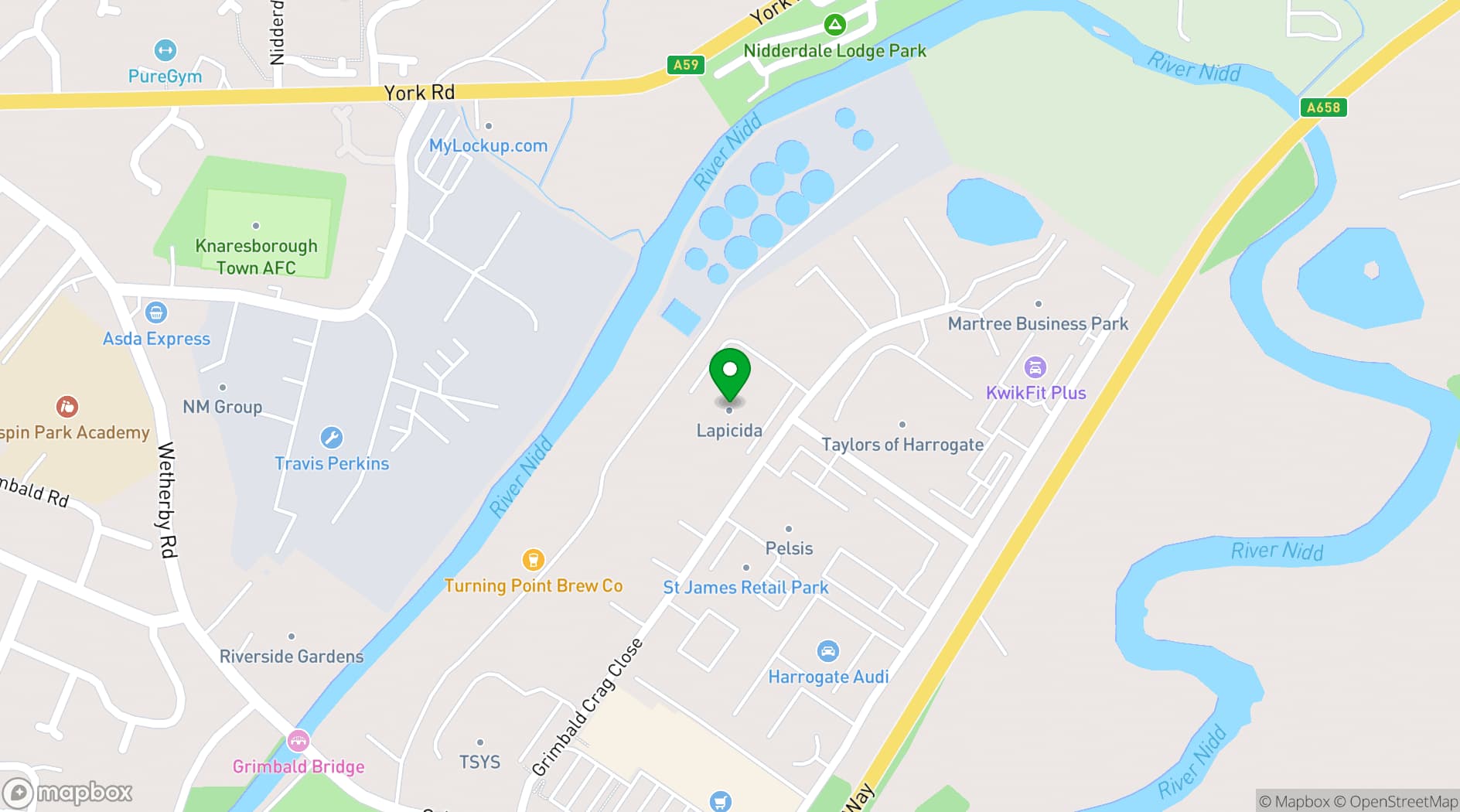 Map showing Flexico Hexagon House