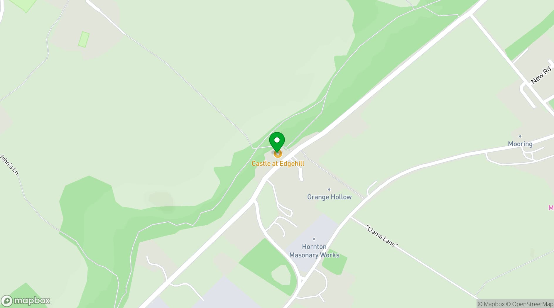 Map showing The Castle at Edgehill