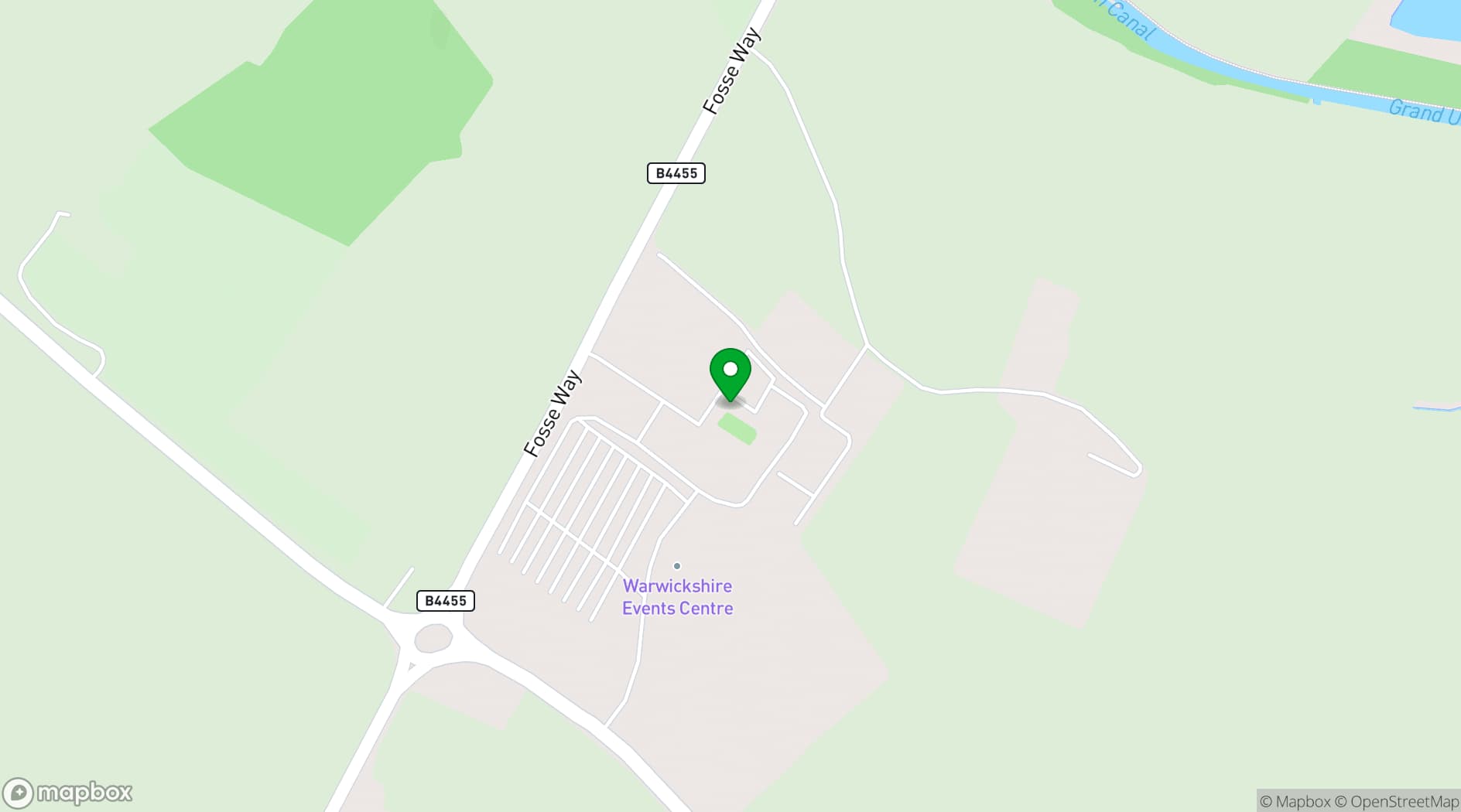 Map showing Warwickshire Event Centre