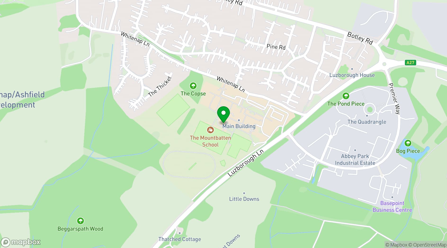 Map showing Personal Best Education Conference Centre