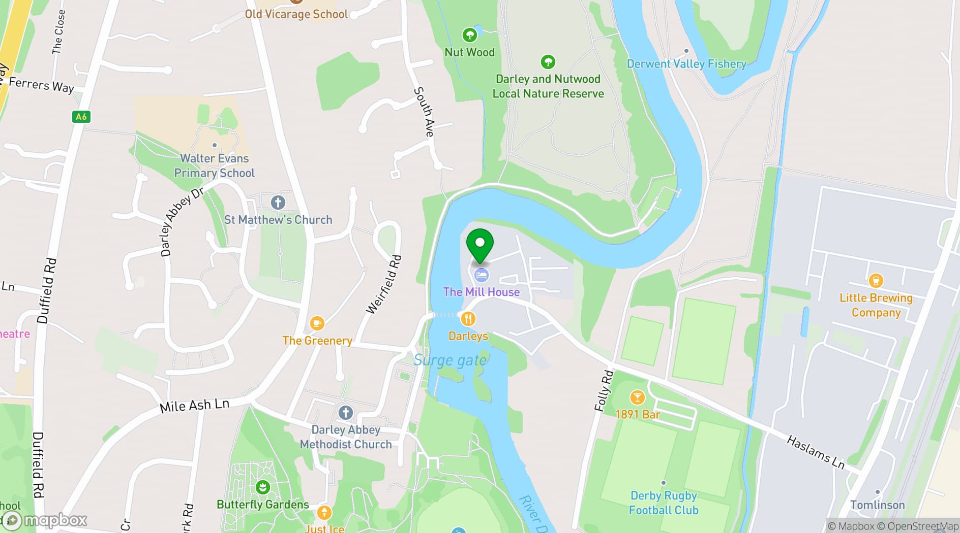 Map showing The River Mill