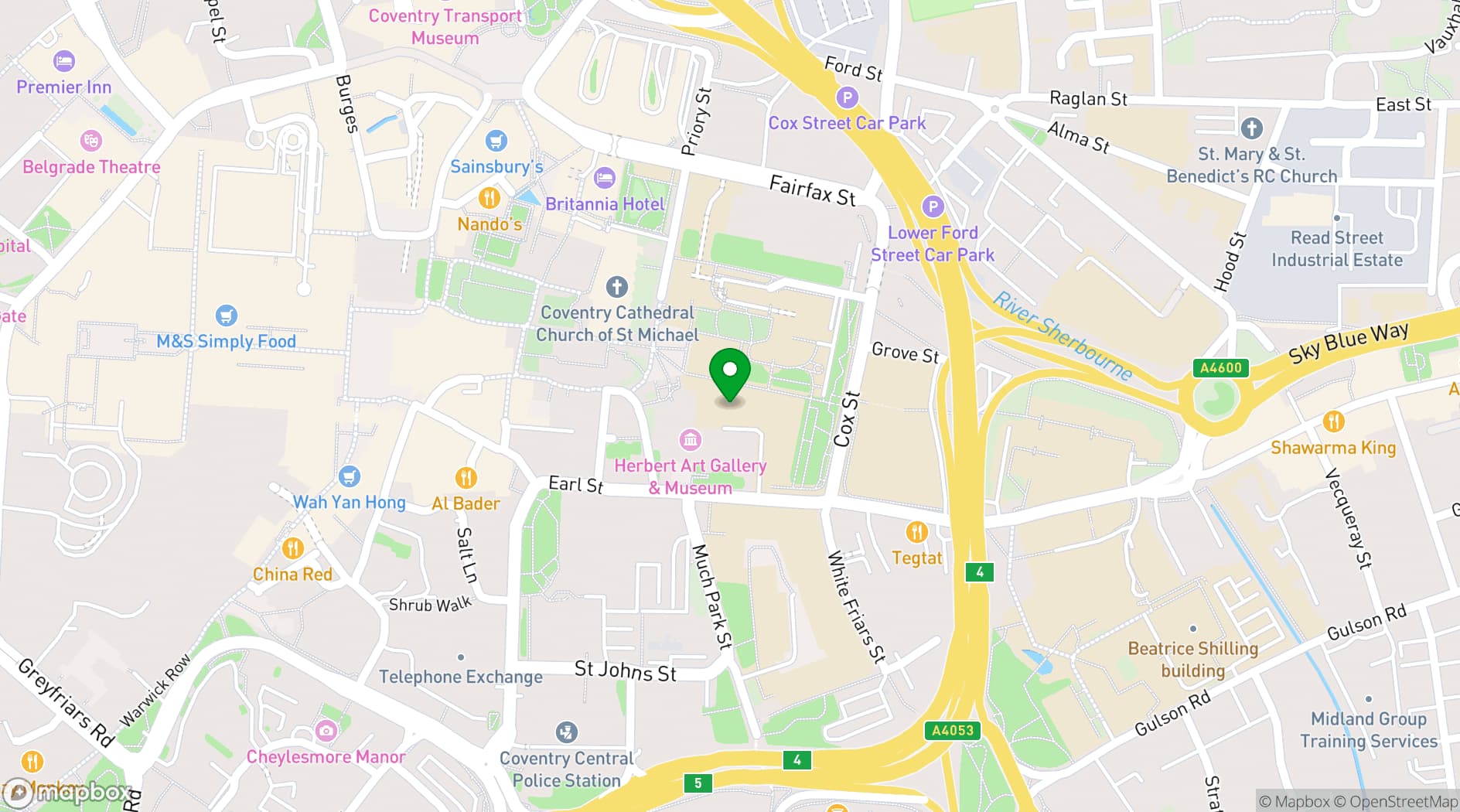 Map showing Square One