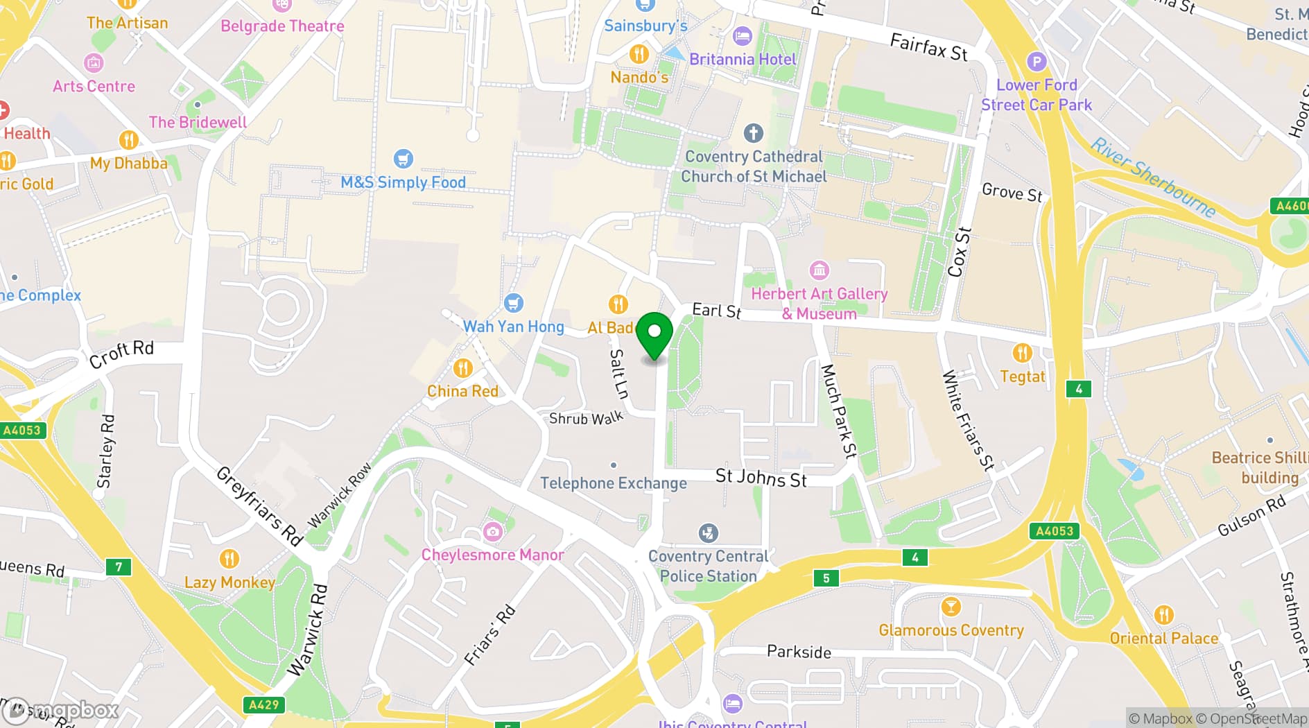 Map showing 9 Little Park St