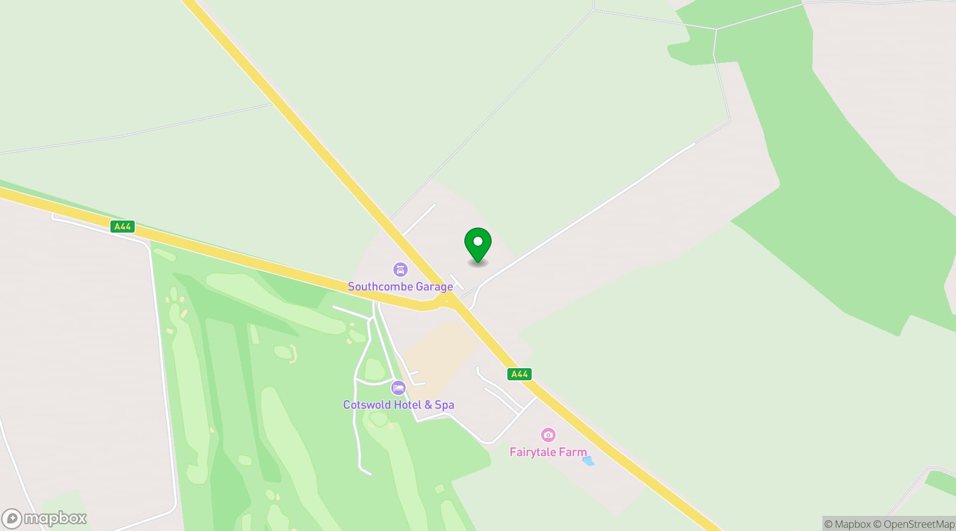 Map showing The Cotswolds Hotel, Golf & Spa