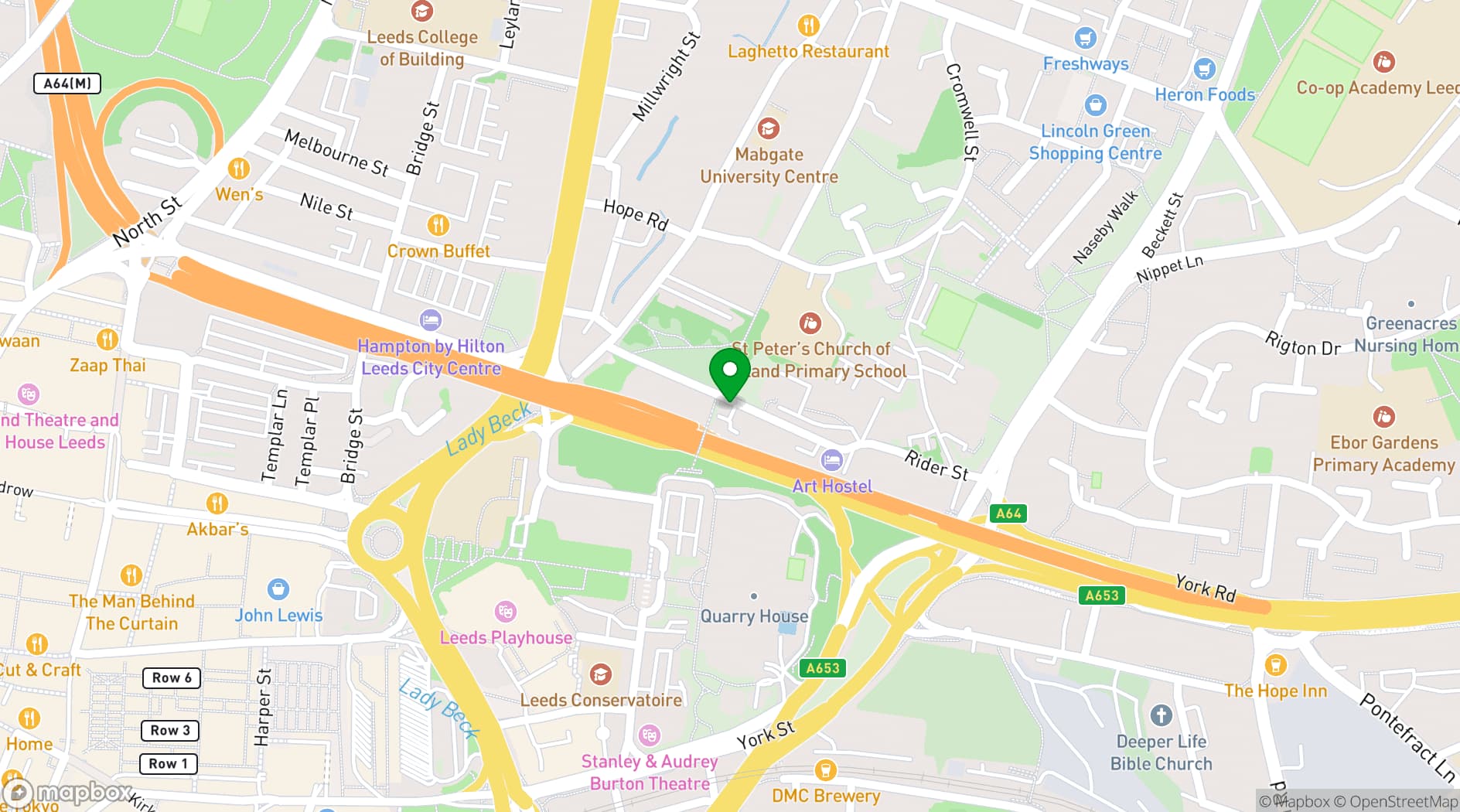 Map showing Sable Studio