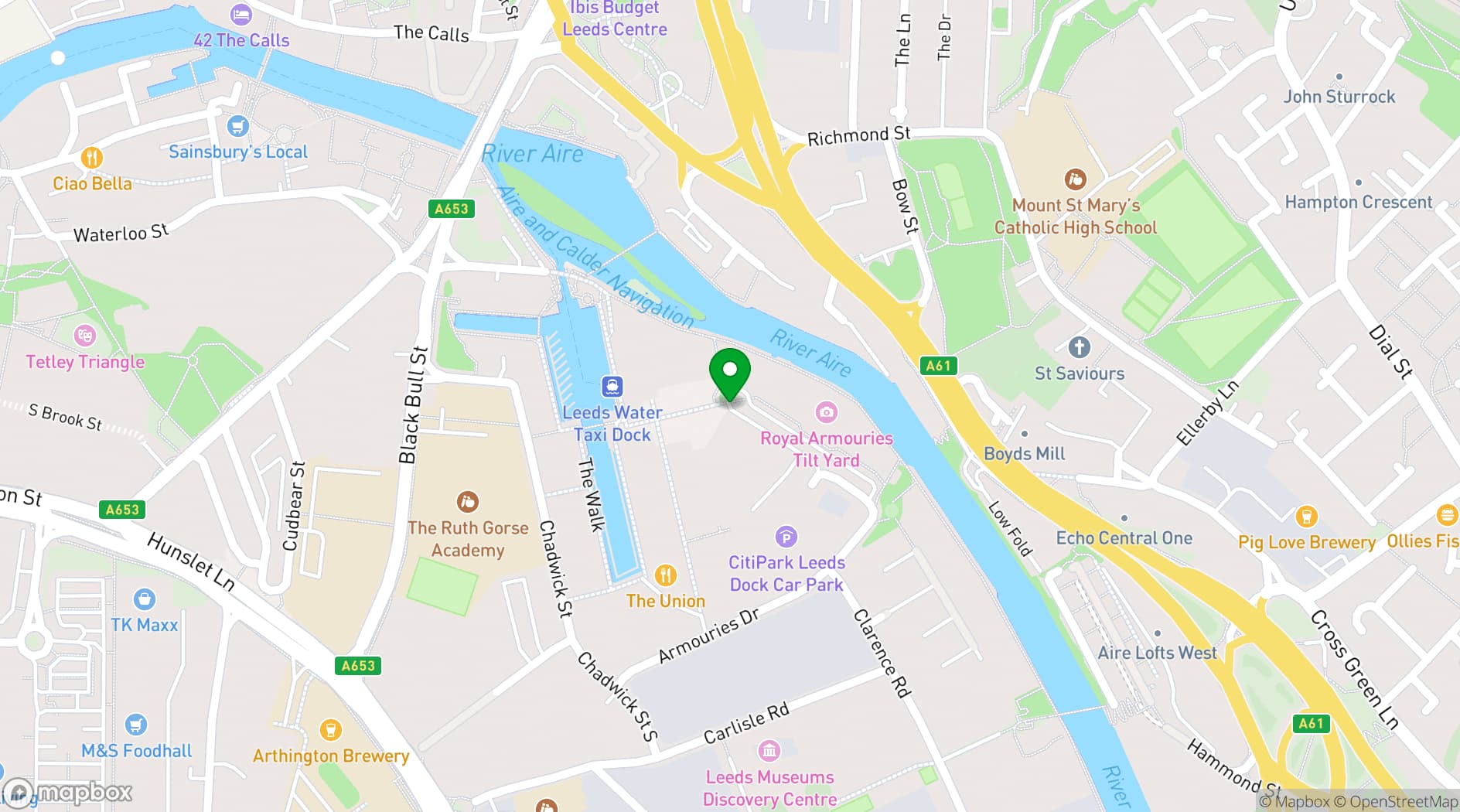 Map showing Royal Armouries