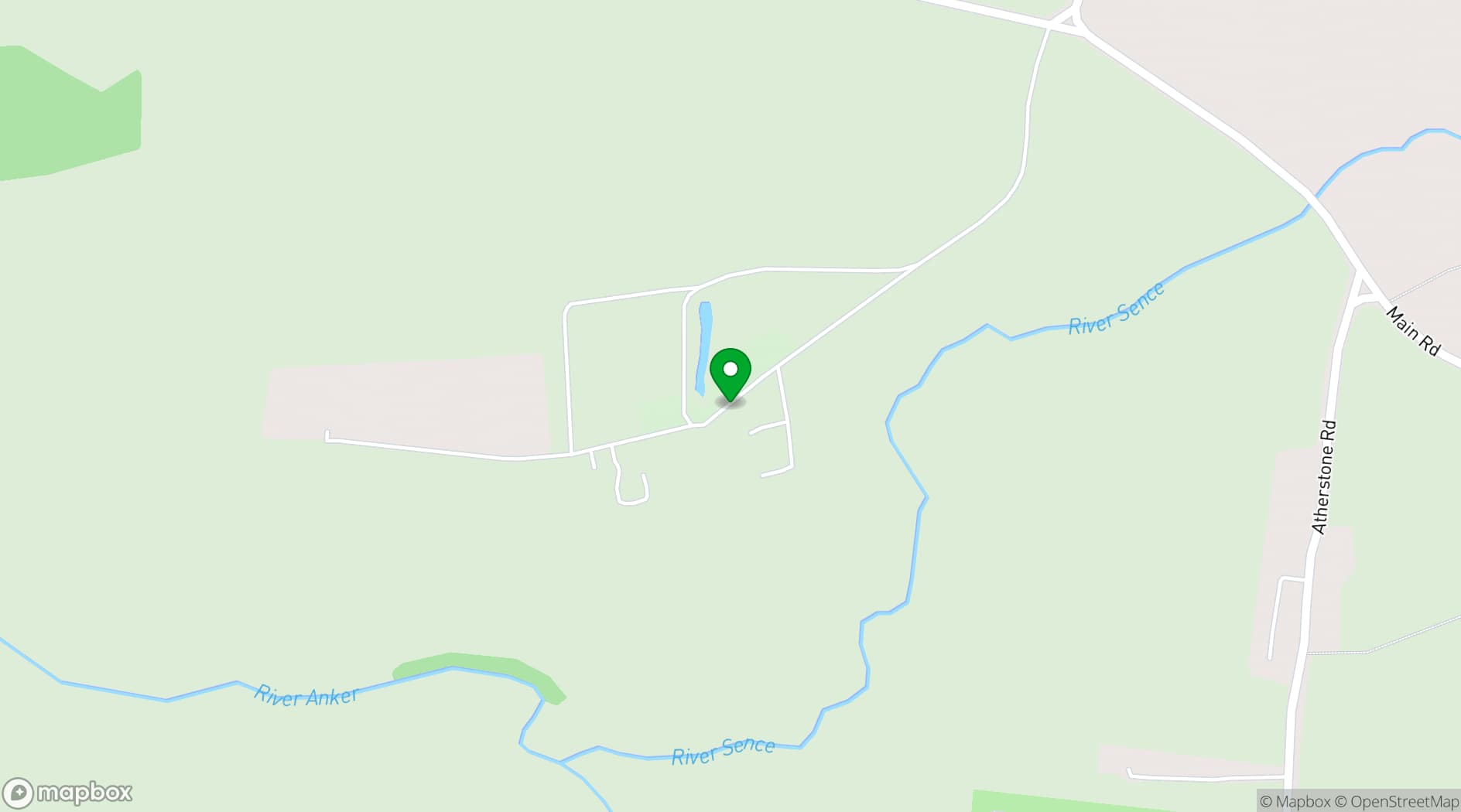 Map showing Mythe Barn