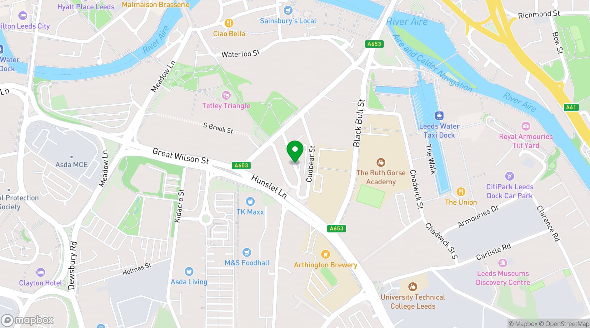Map showing Sheaf St.