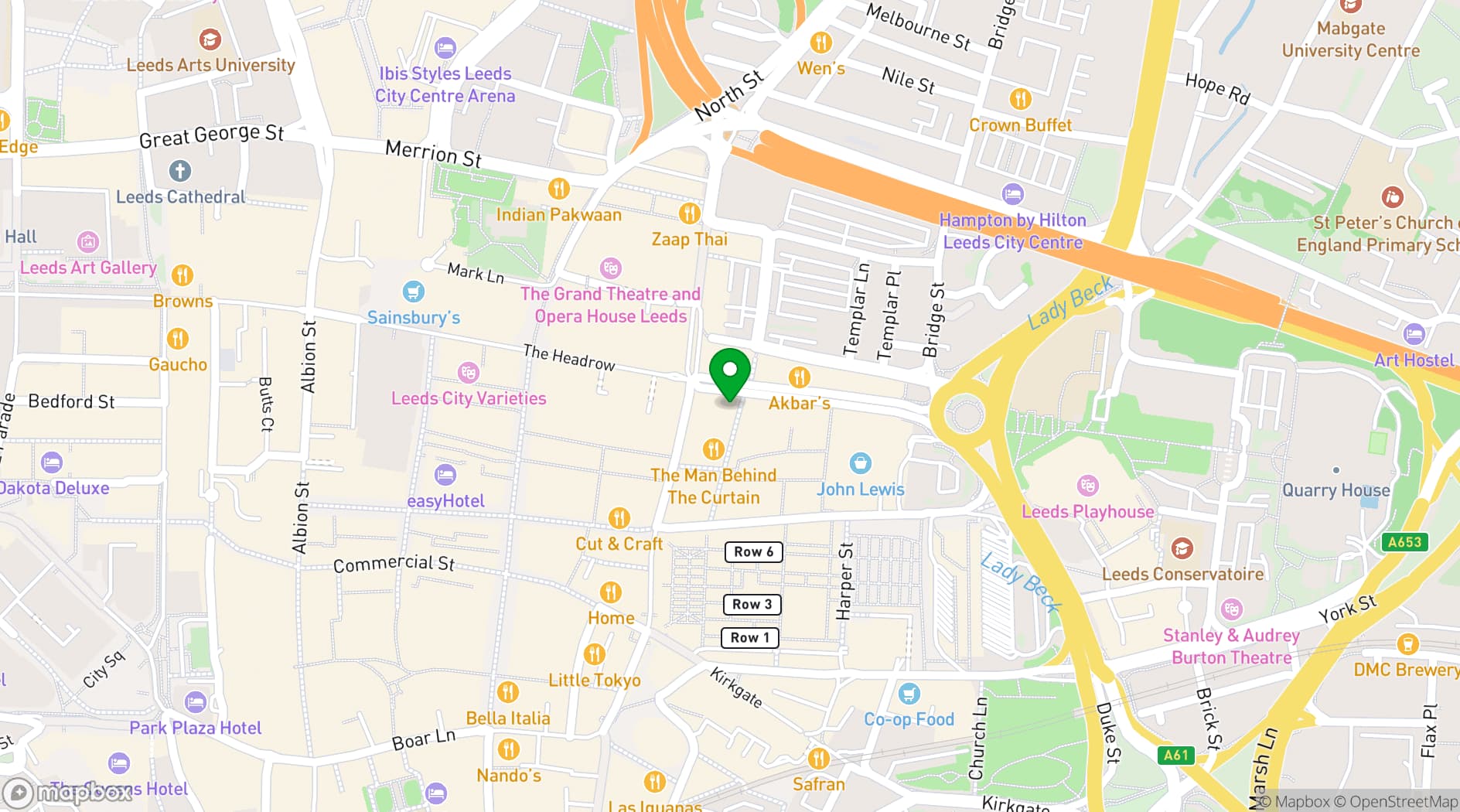 Map showing Tabula Rasa Bar