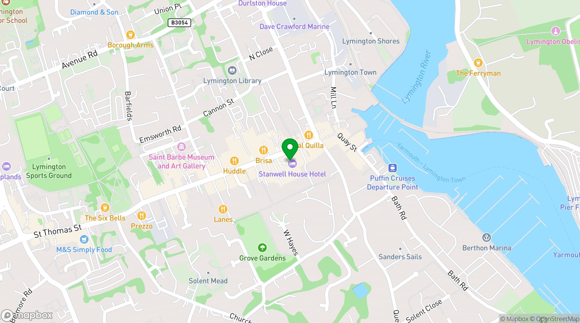 Map showing Stanwell House
