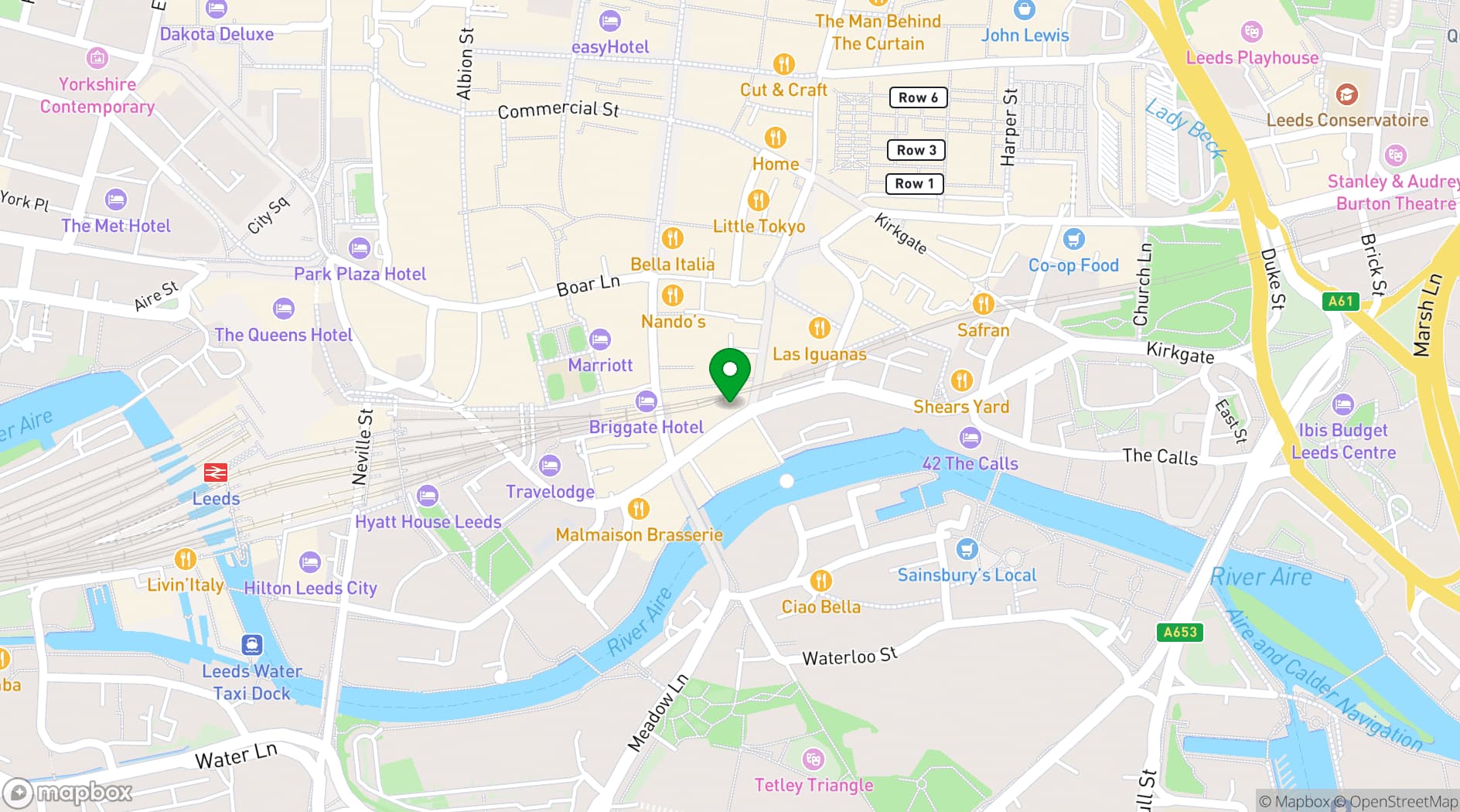 Map showing The Backroom
