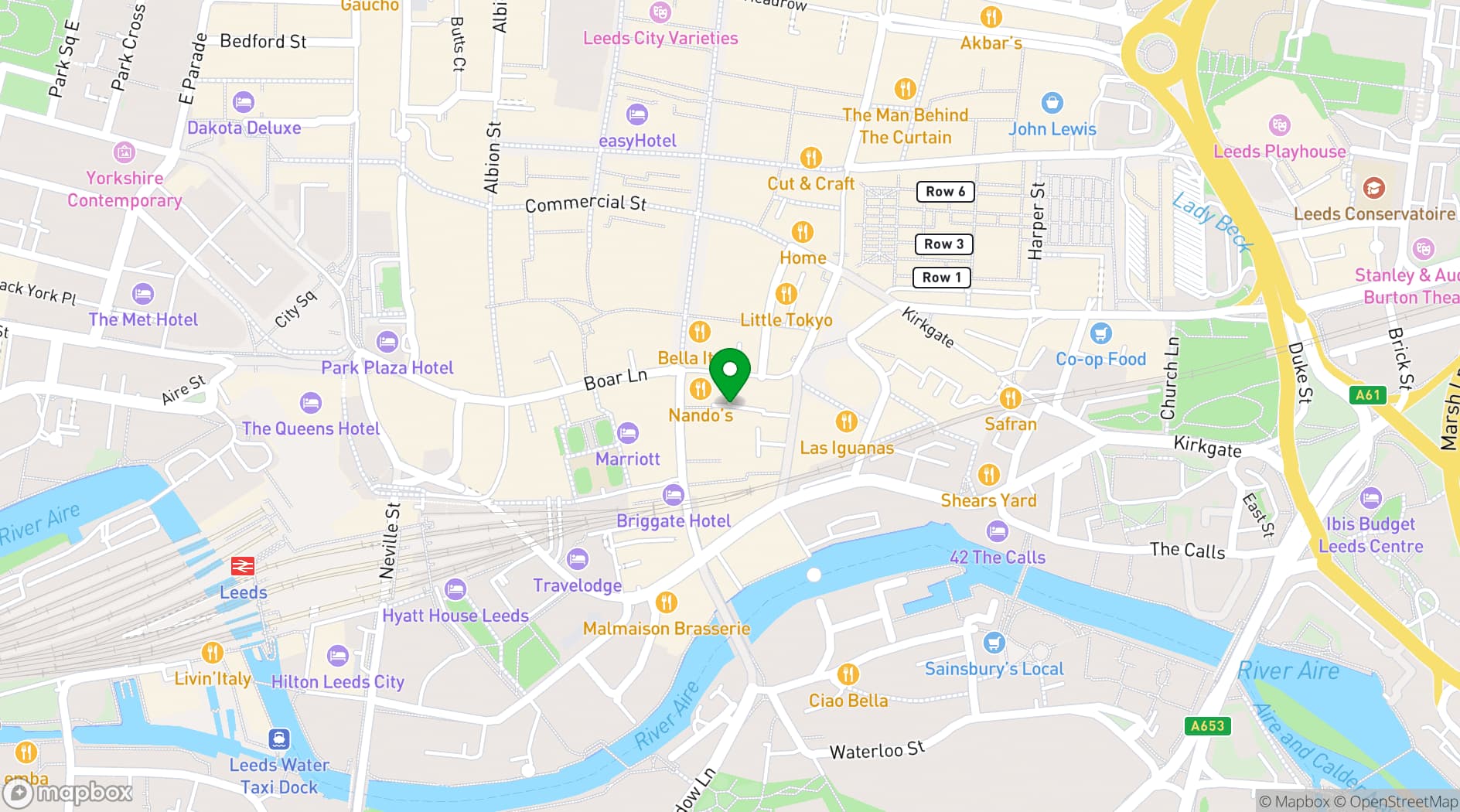 Map showing The End