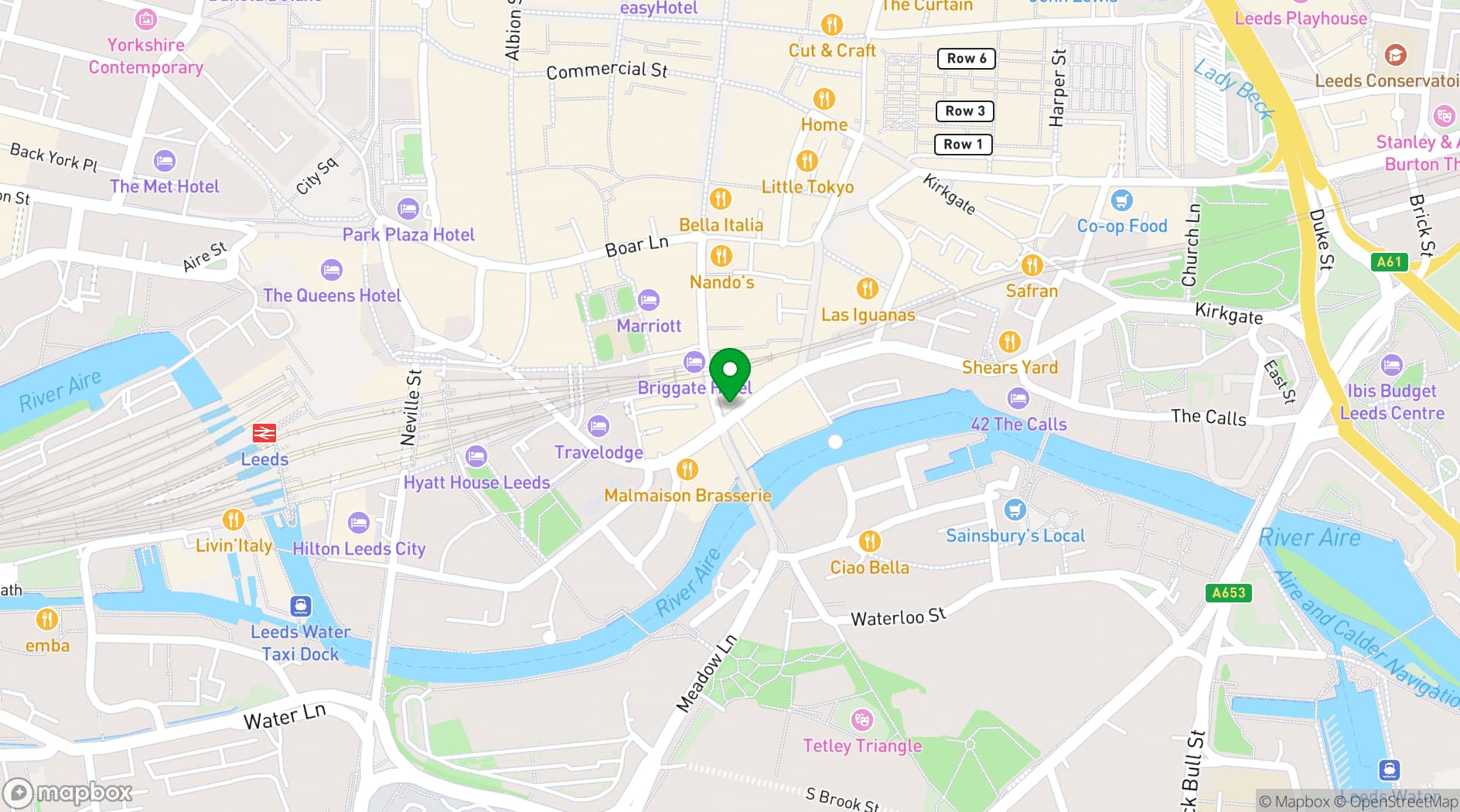 Map showing Revolucion de Cuba Leeds