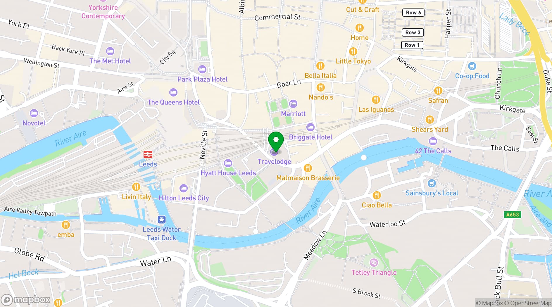 Map showing Chaophraya Leeds
