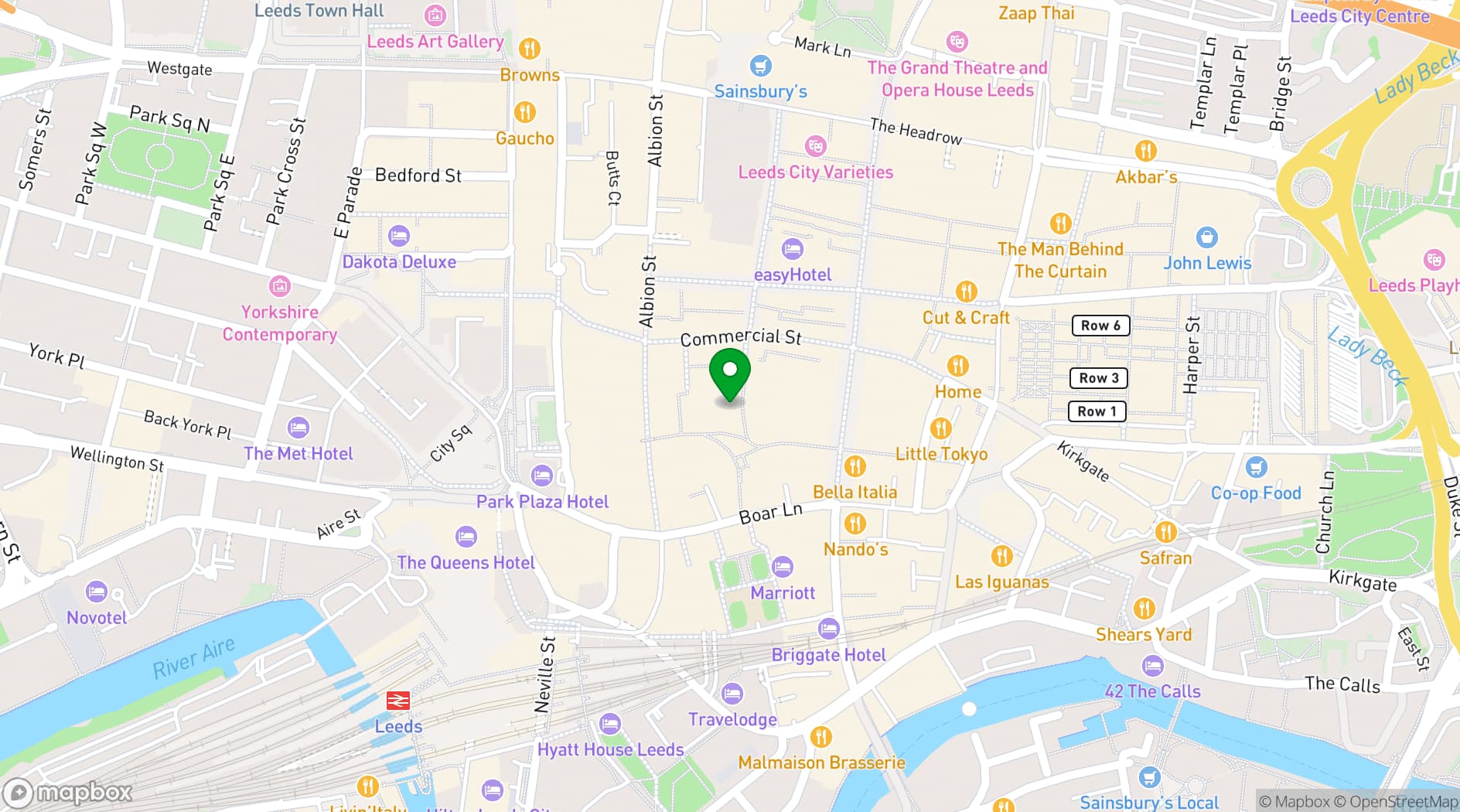 Map showing Everyman Leeds