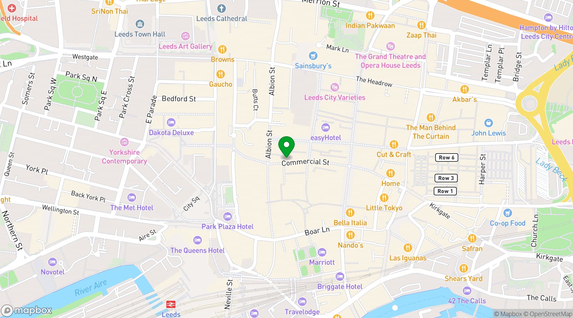 Map showing The Leeds Library