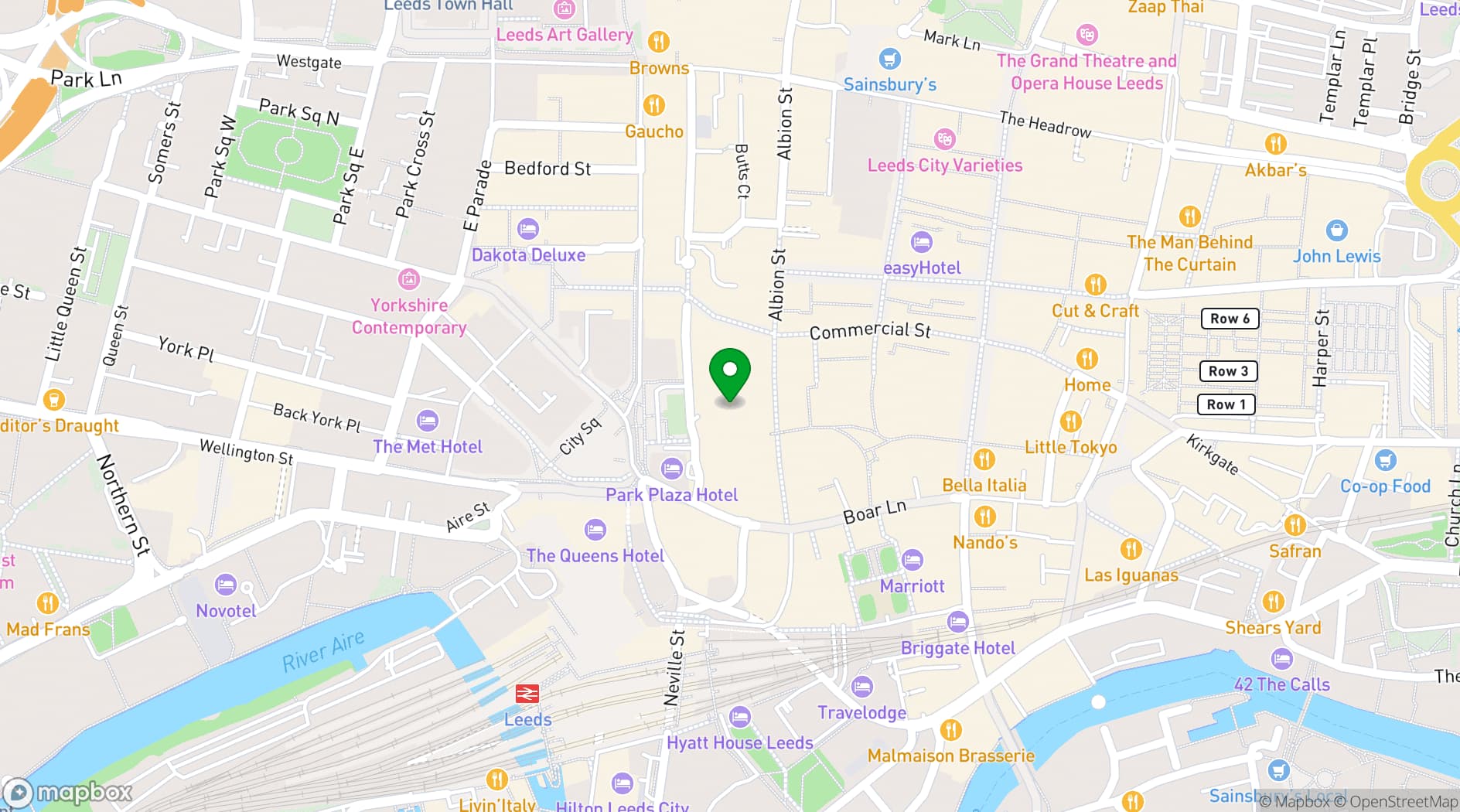 Map showing Trinity Kitchen 