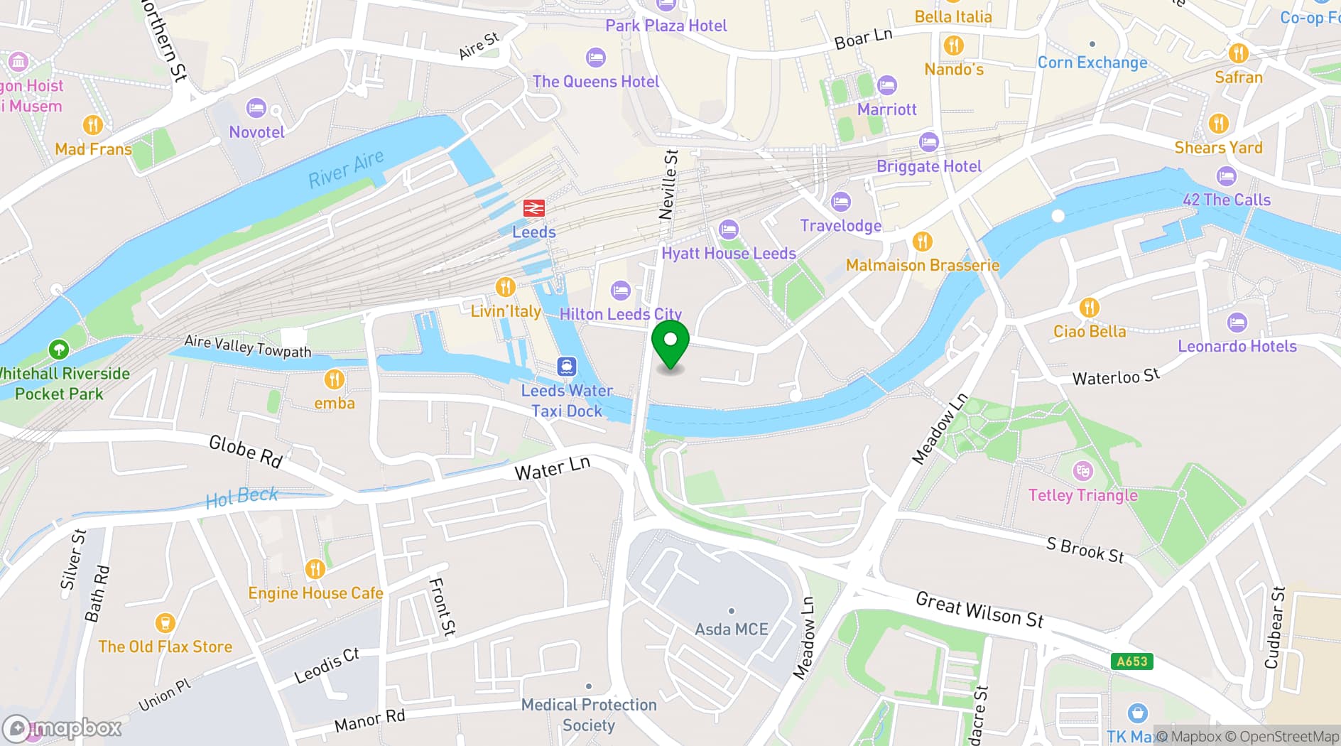 Map showing Wizu Workspace - One Embankment