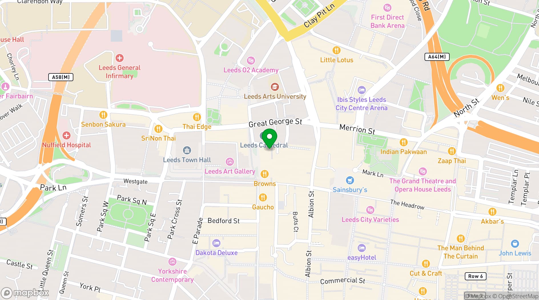 Map showing Vue Leeds - The Light