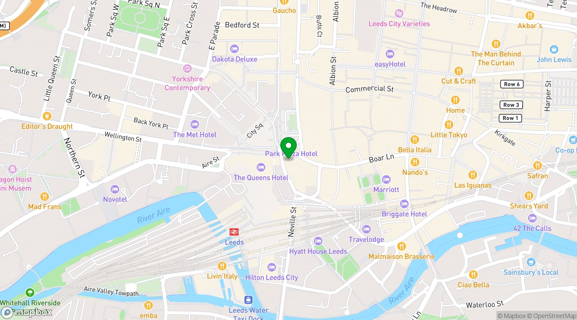 Map showing O'Neill's Leeds