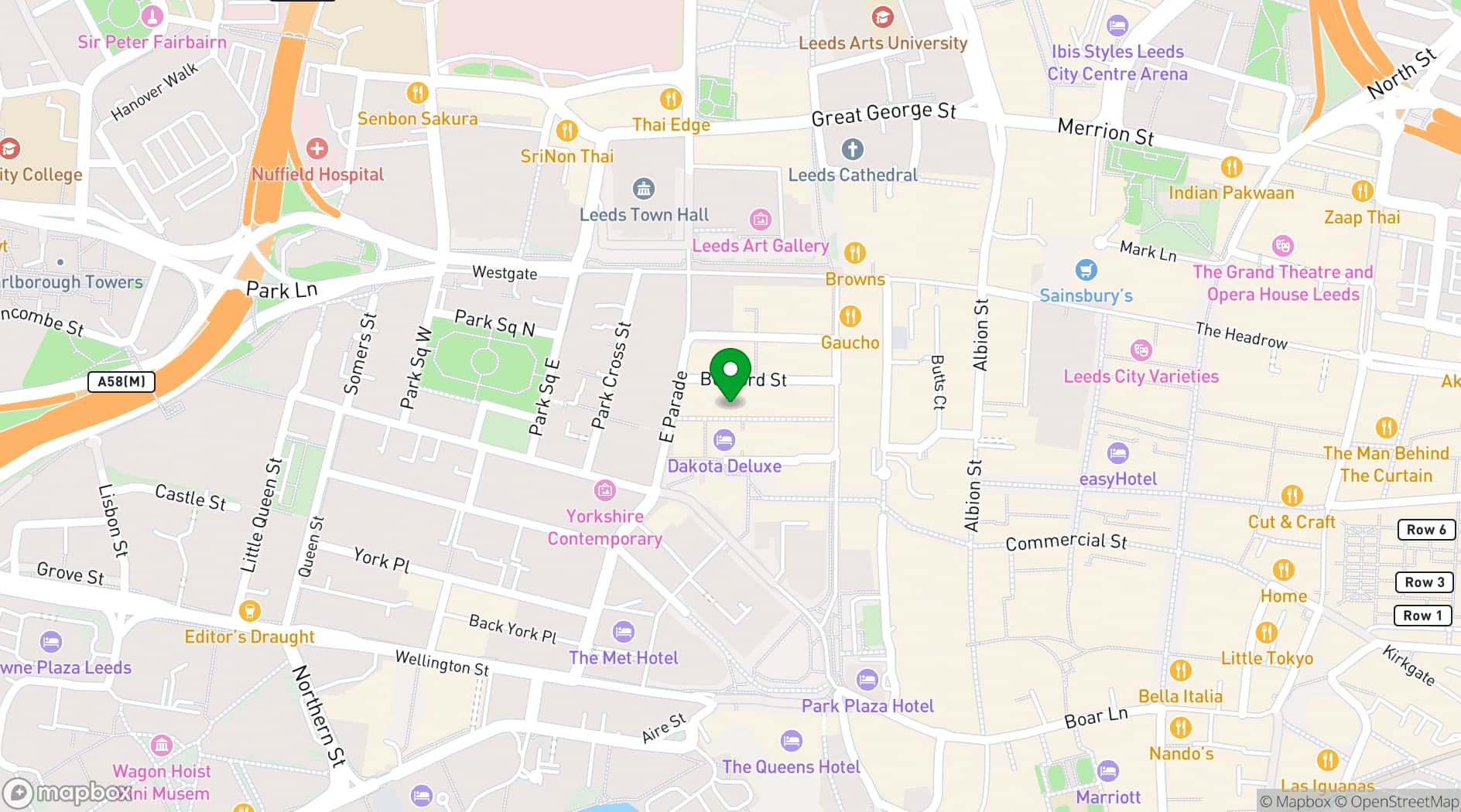 Map showing Neighbourhood Leeds