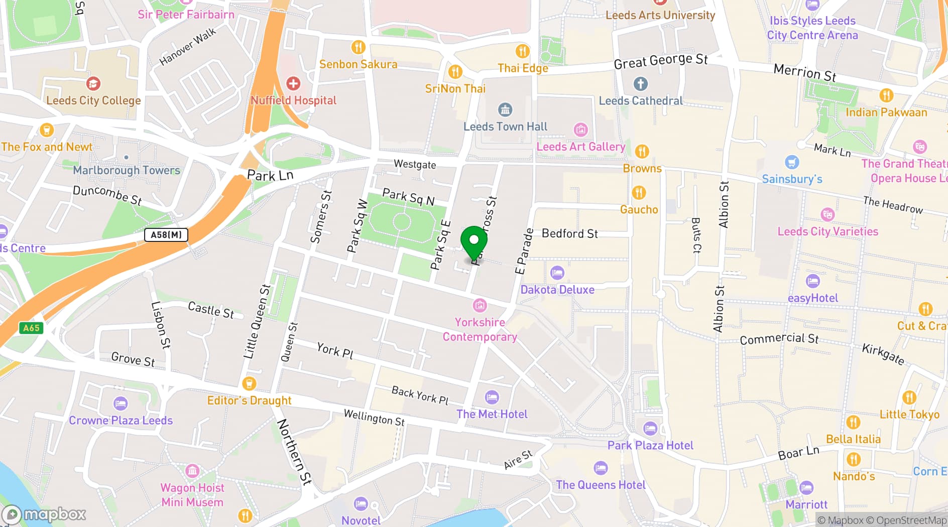Map showing Wizu Workspace - Park Court
