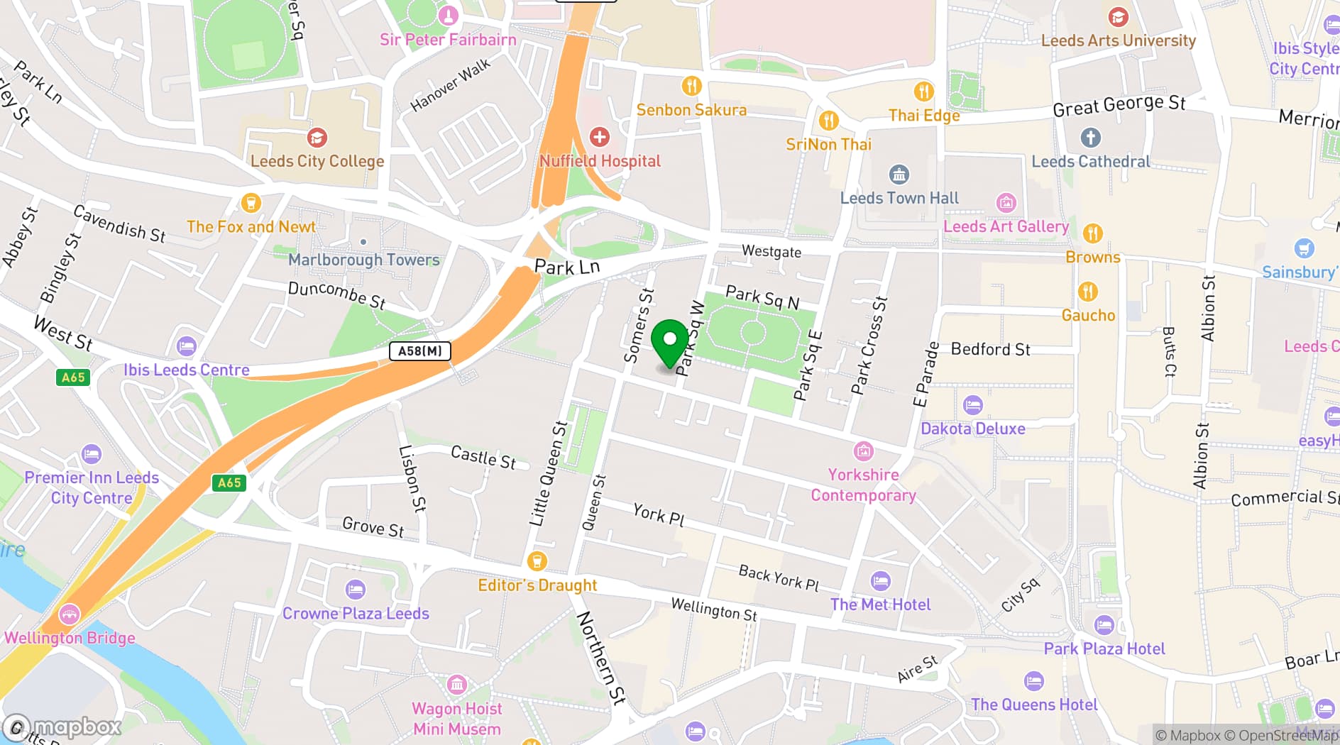 Map showing Park House by Spacemade