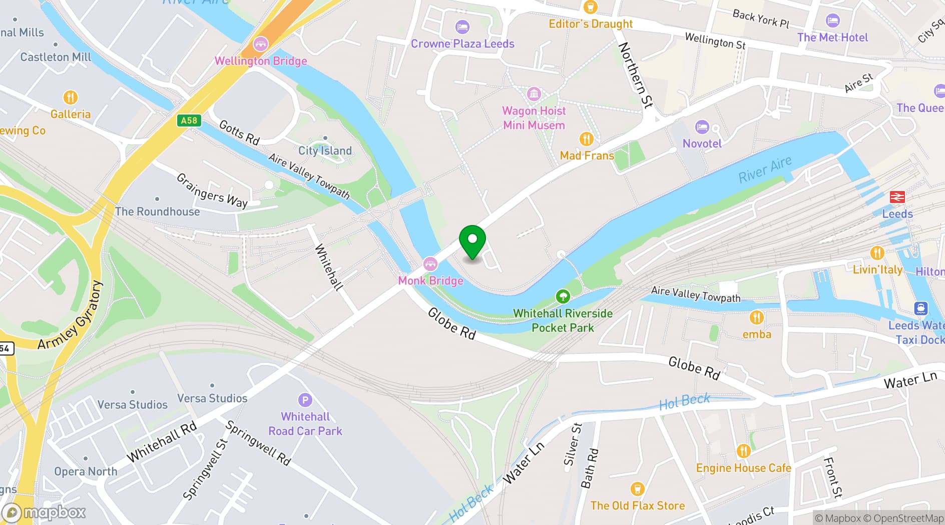 Map showing thestudio Leeds