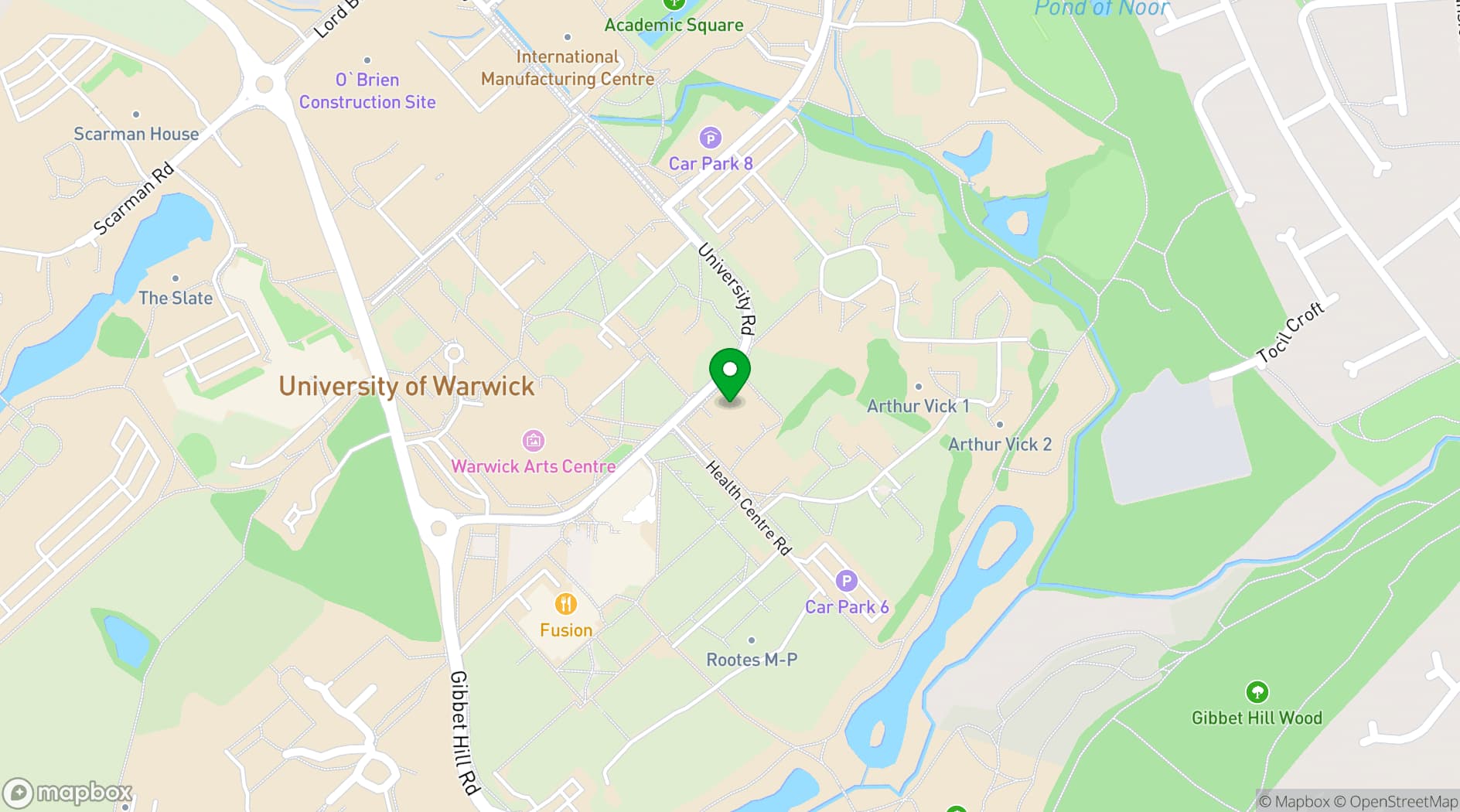 Map showing The Oculus