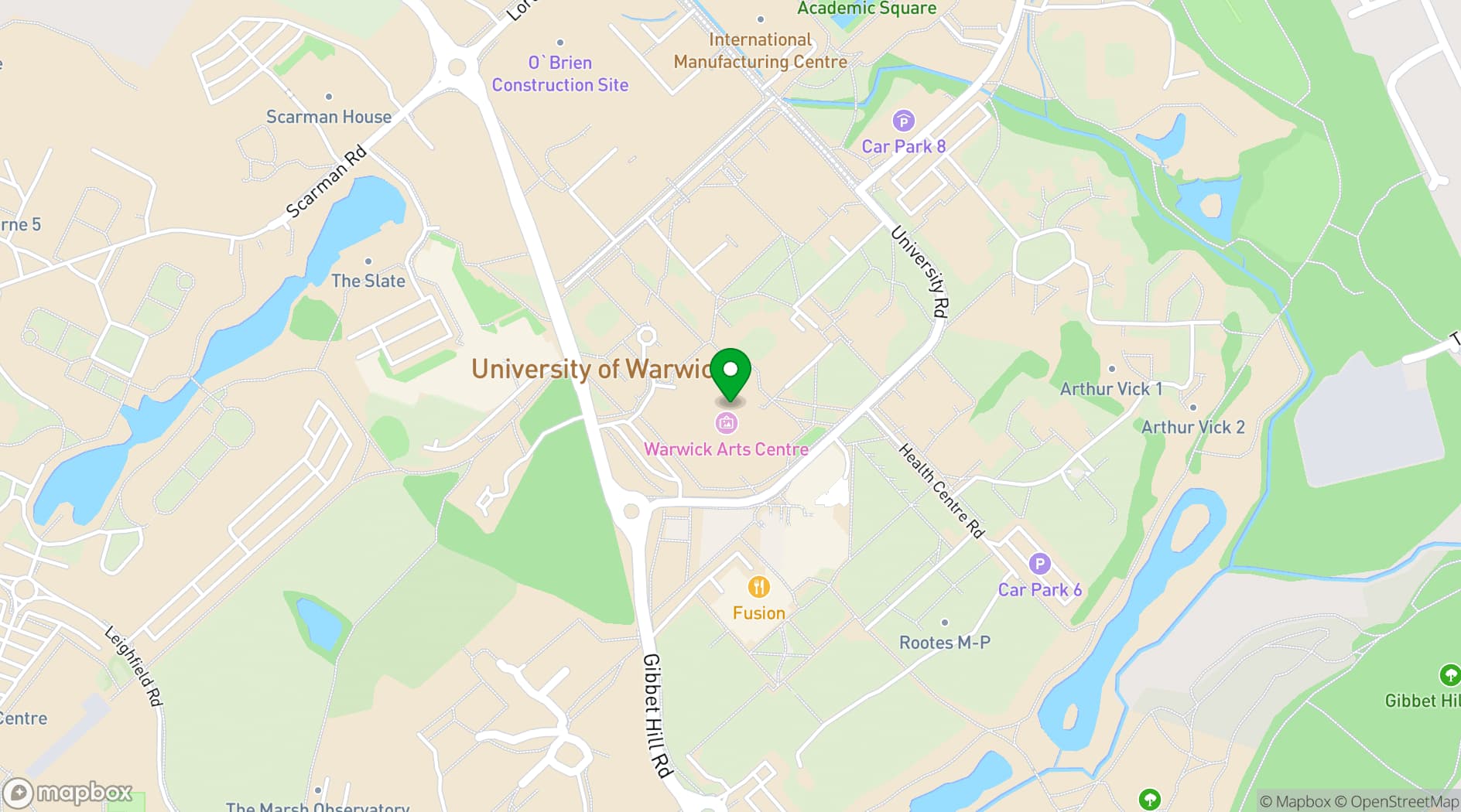 Map showing The Slate
