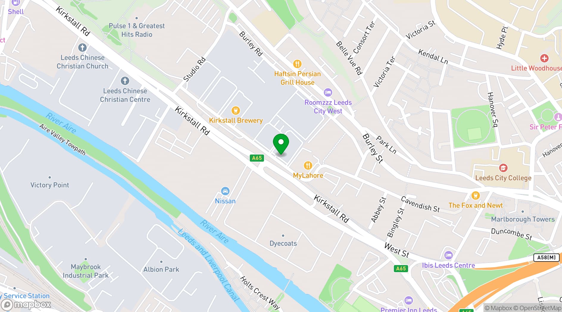 Map showing Archive Leeds