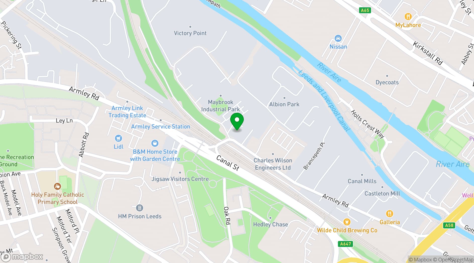 Map showing Malik House Business Centre 
