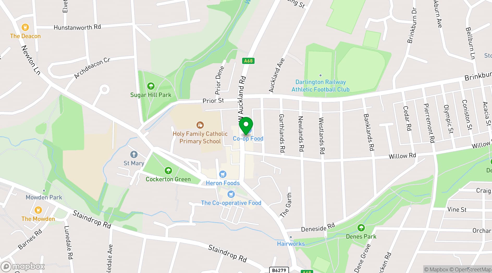 Map showing Infinite Yoga Studio