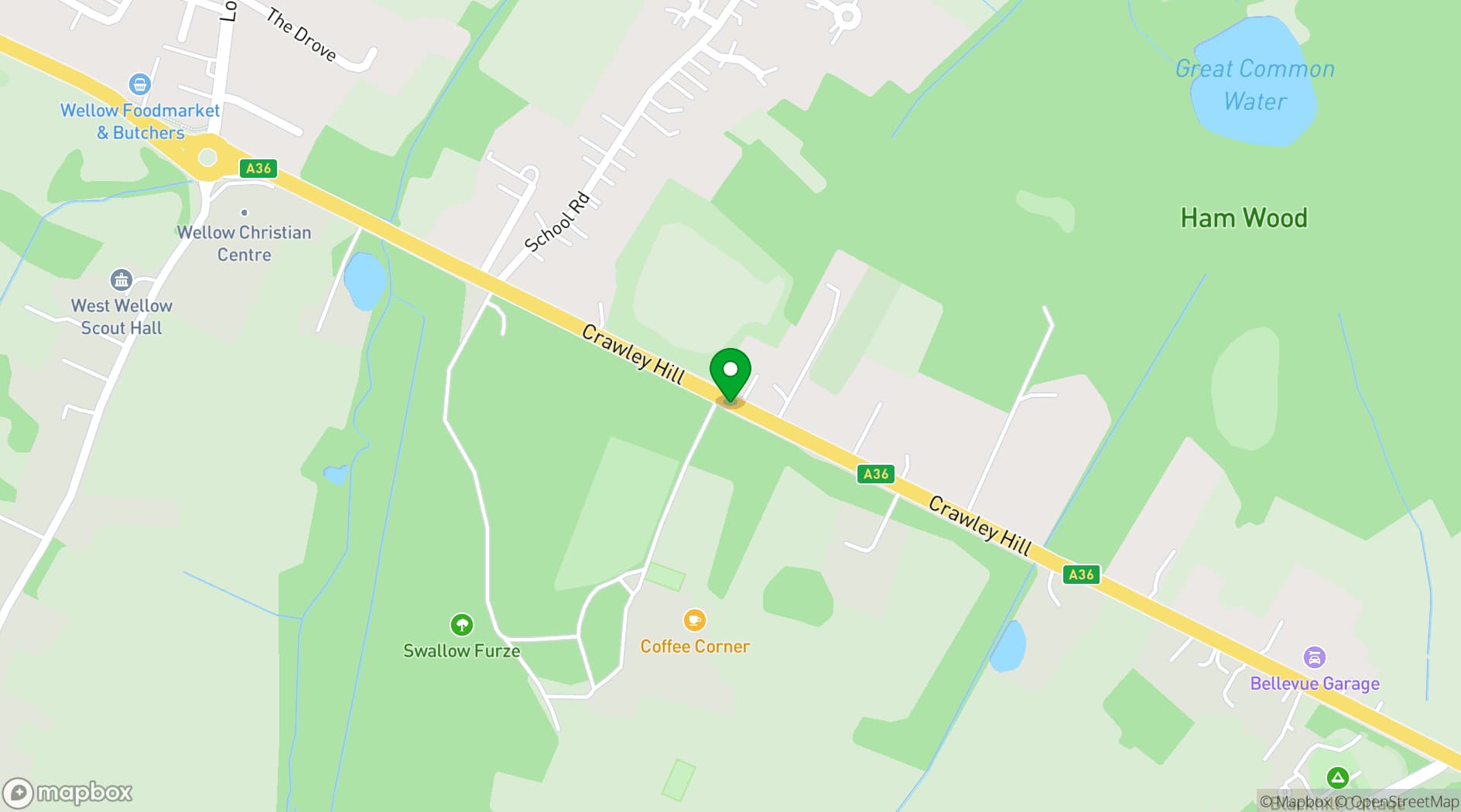 Map showing Dwell and Connection