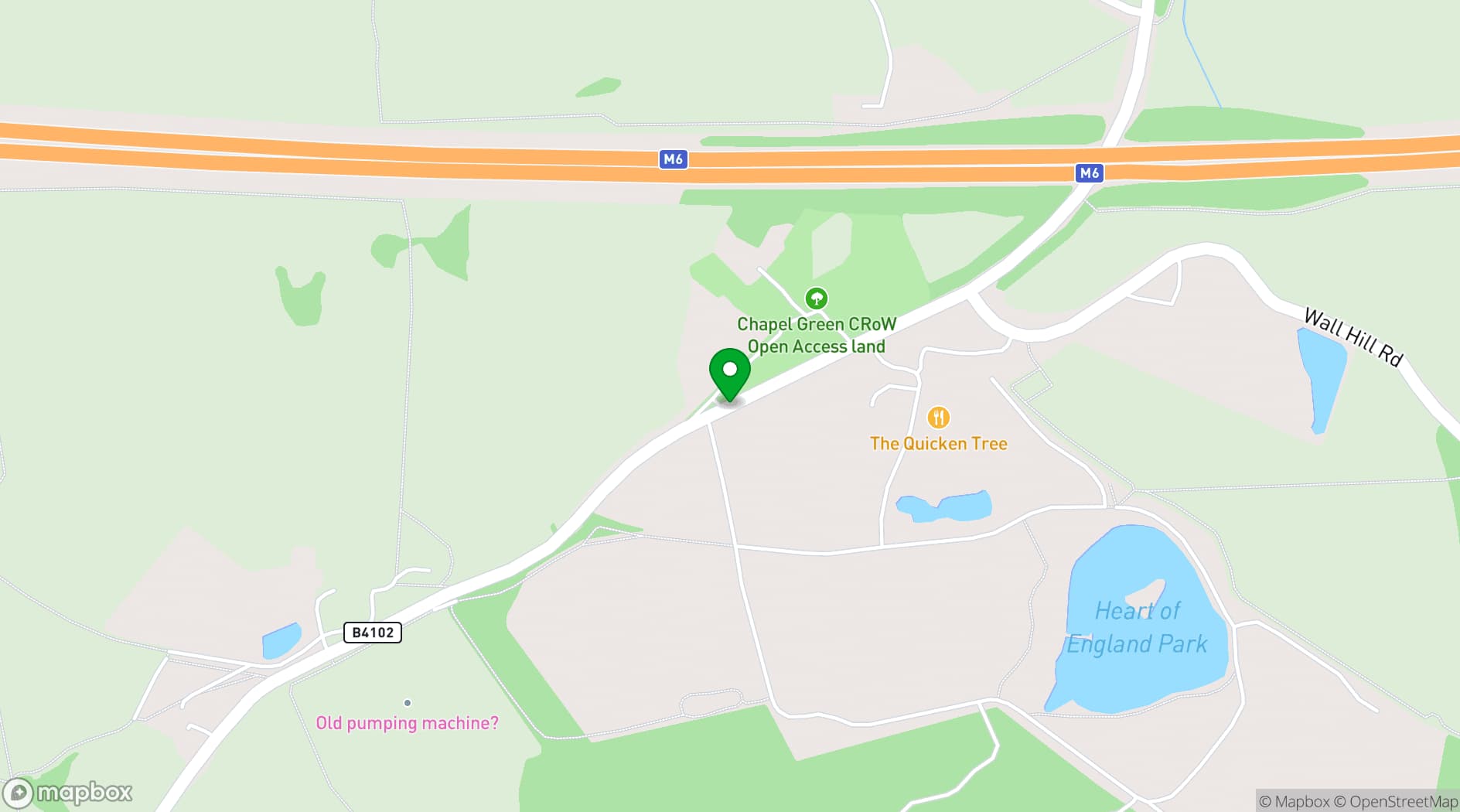 Map showing The Heart of England Conference & Events Centre