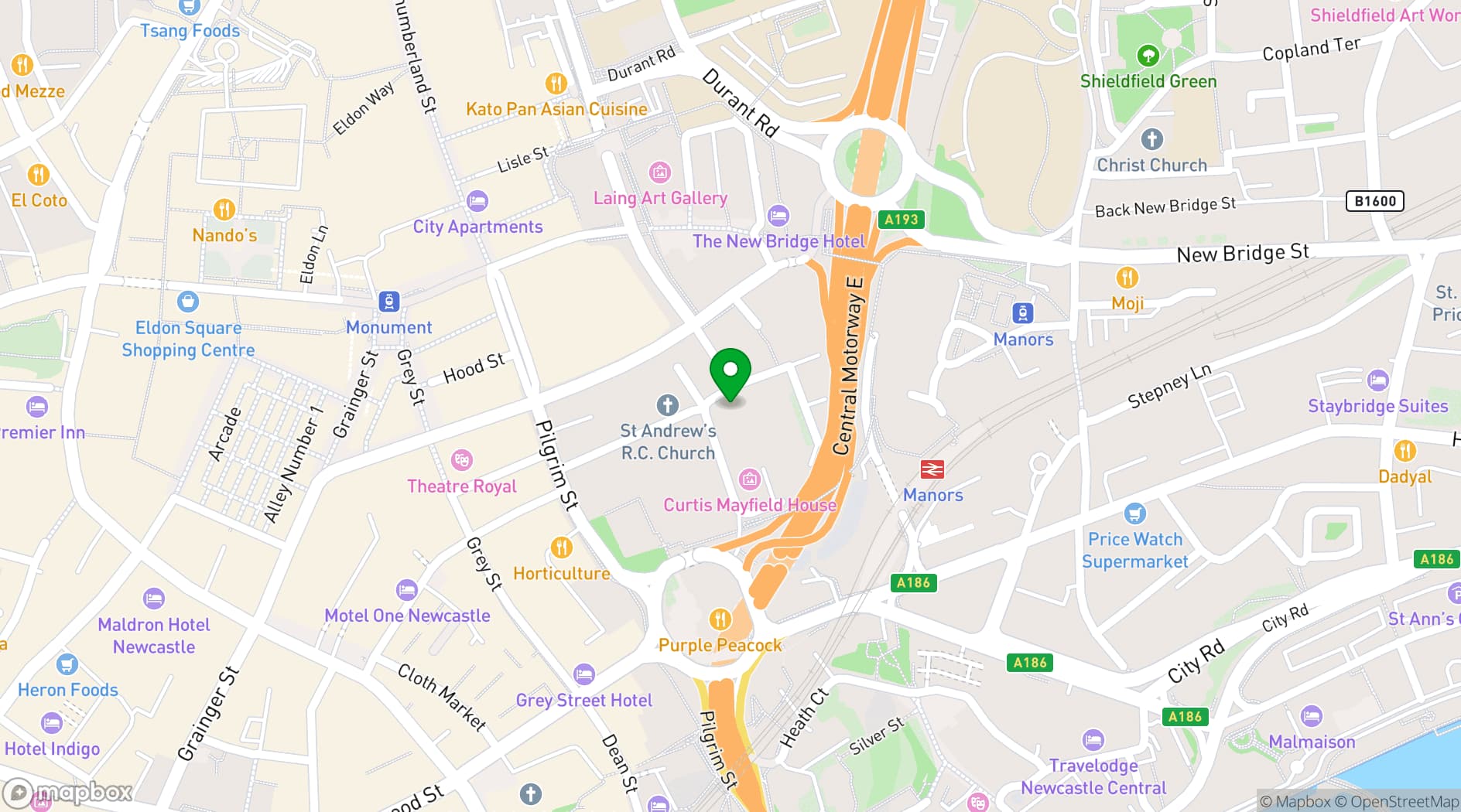 Map showing Mindful Therapies