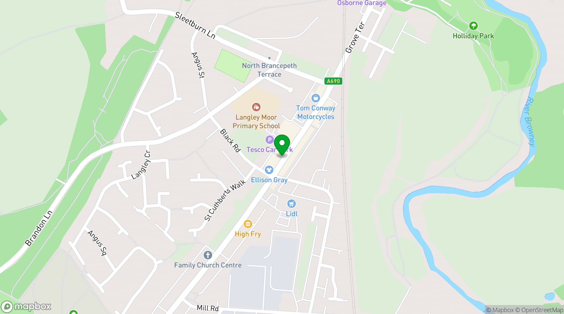 Map showing Canine Cuddle Cafe