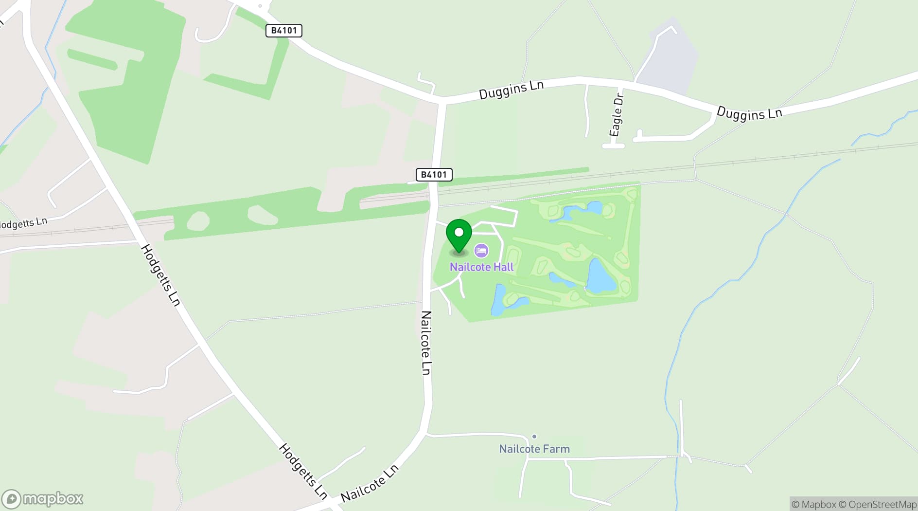 Map showing Nailcote Hall