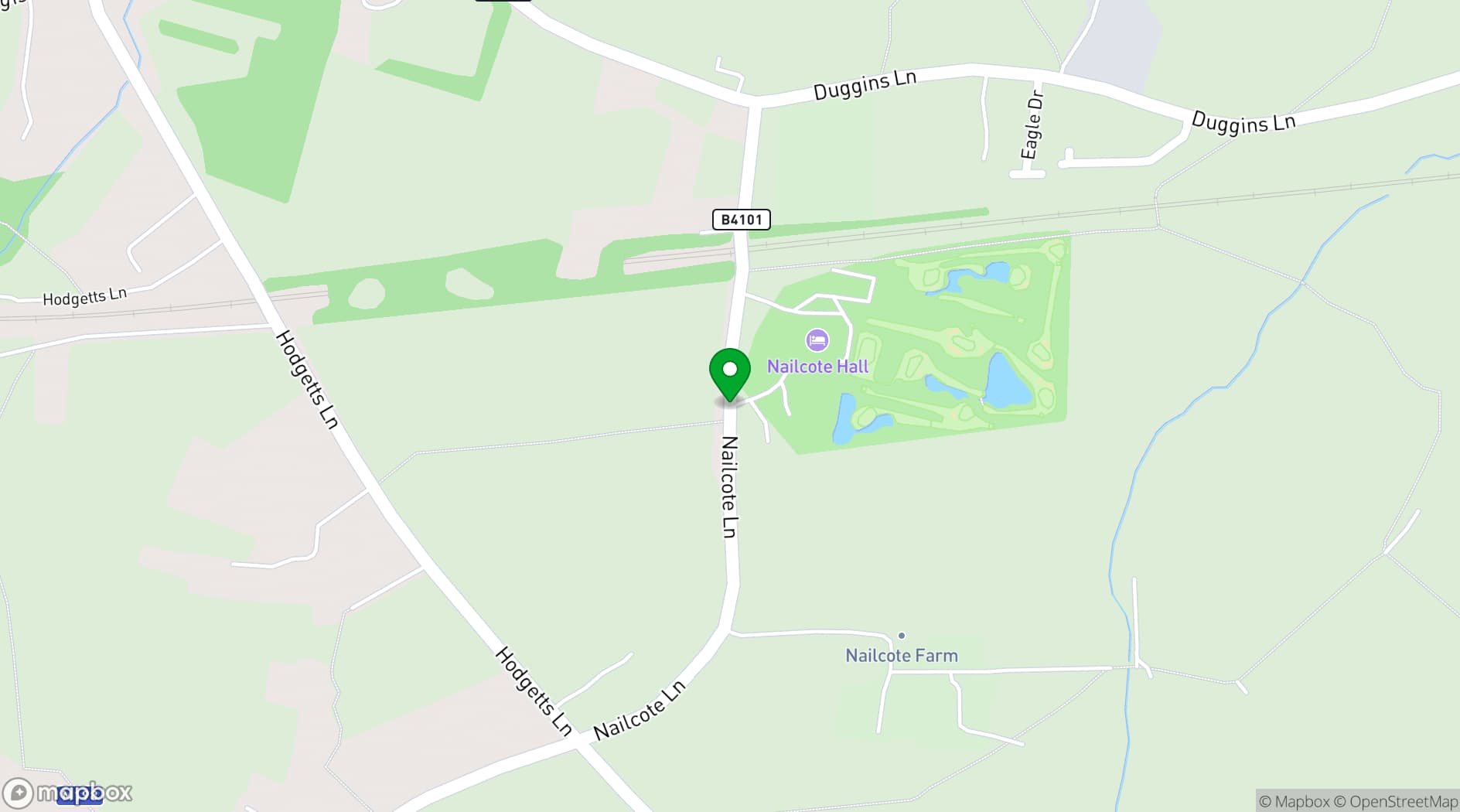 Map showing Nailcote Hall
