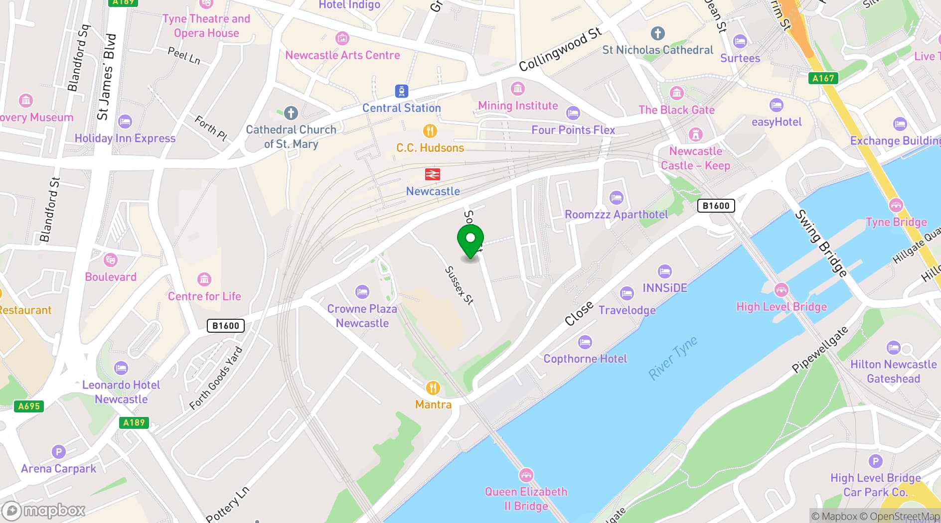 Map showing Boiler Shop