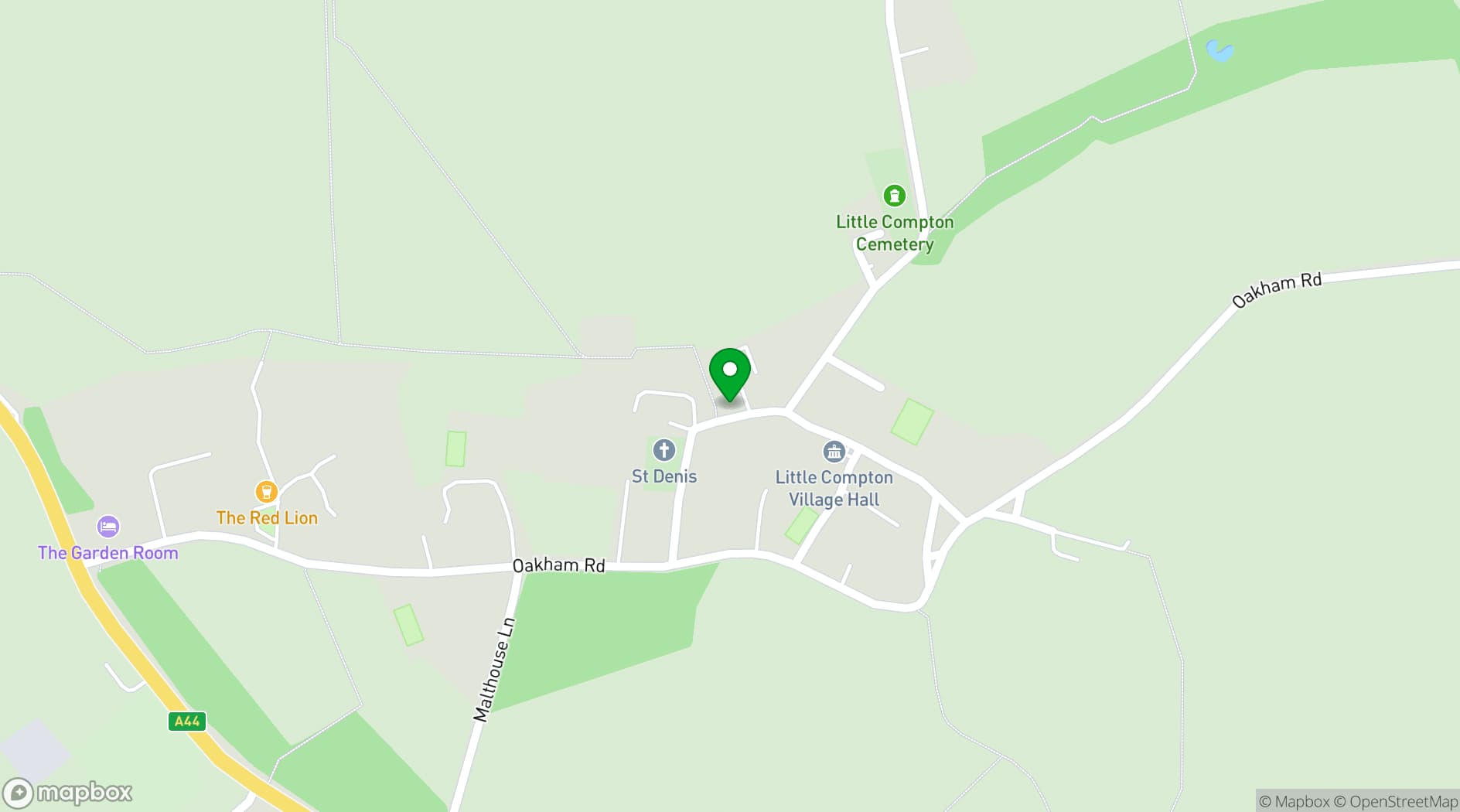 Map showing Reed Business School, Moreton-in-Marsh