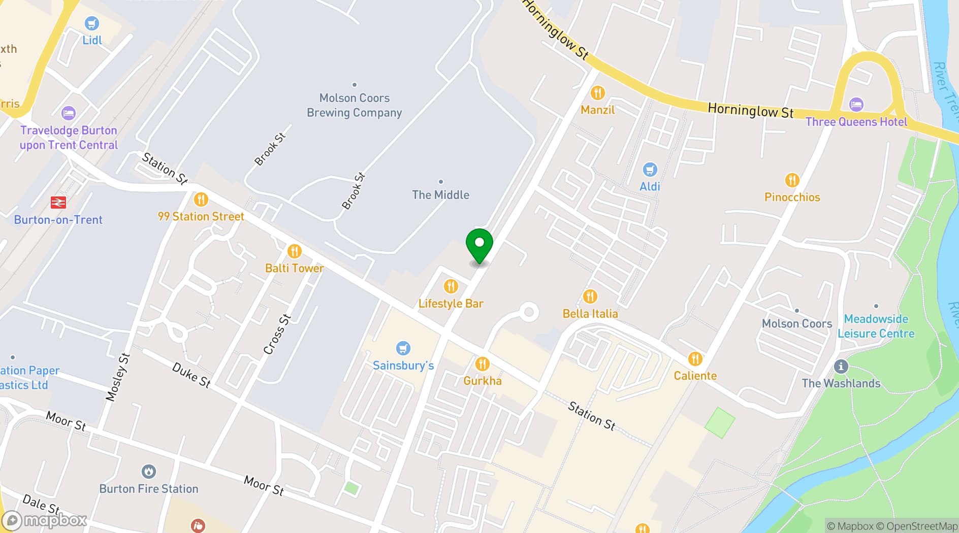 Map showing Burton Ritz