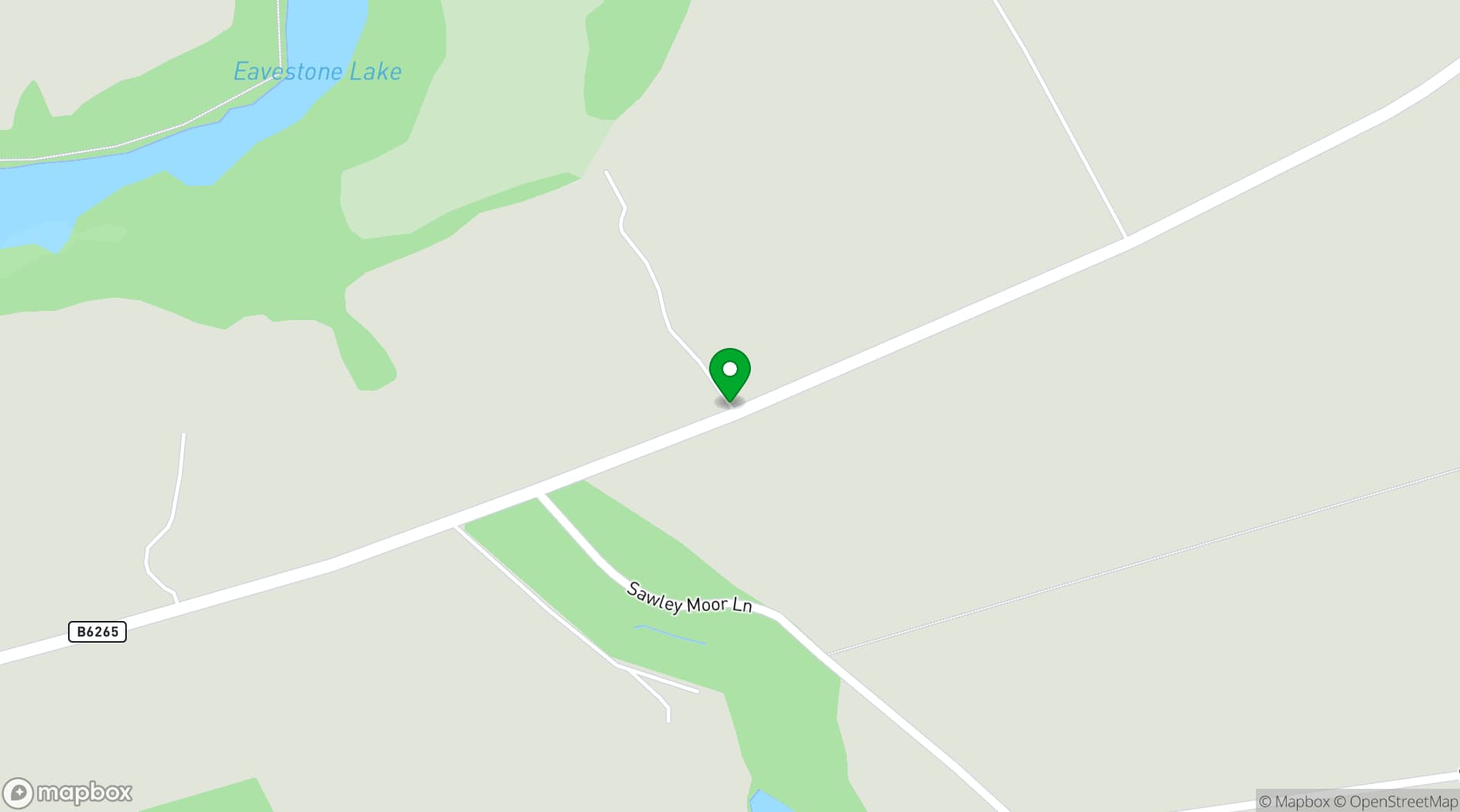 Map showing Yurtshire Eavestone Lake