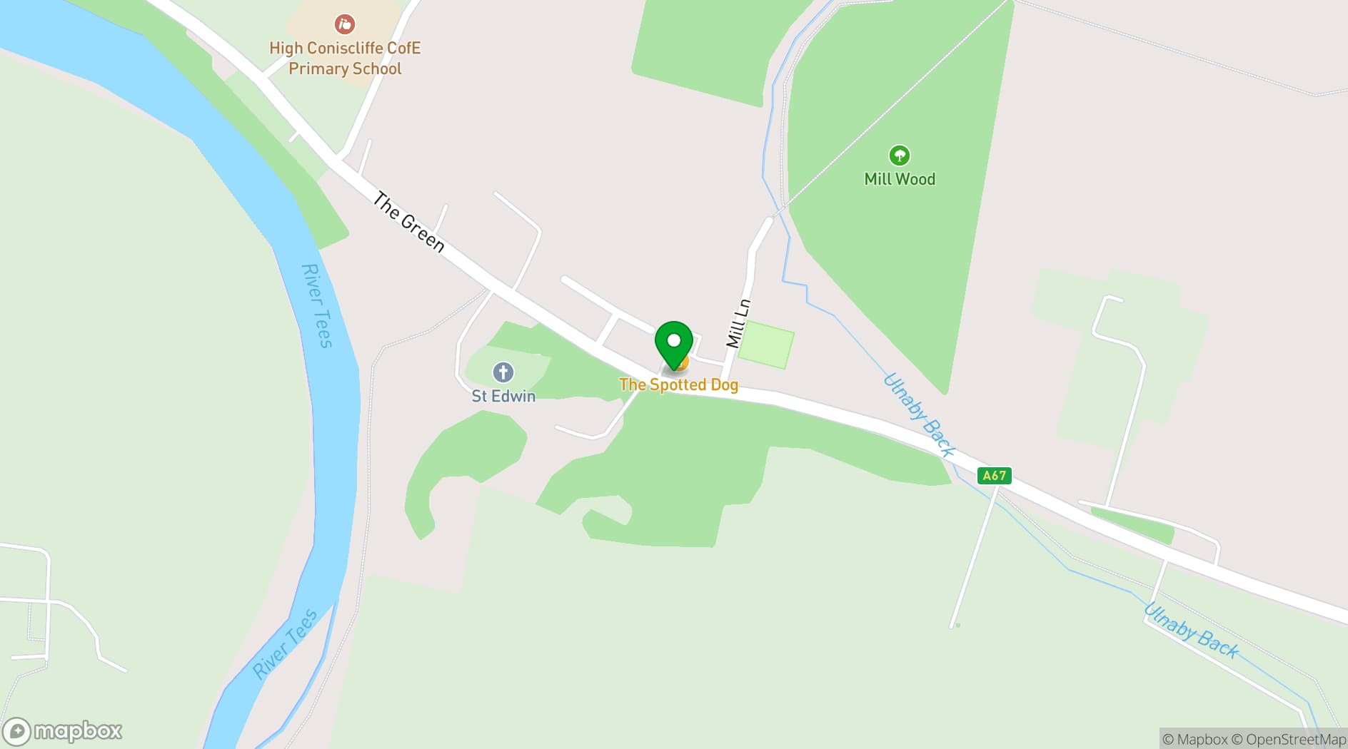 Map showing The Spotted Dog