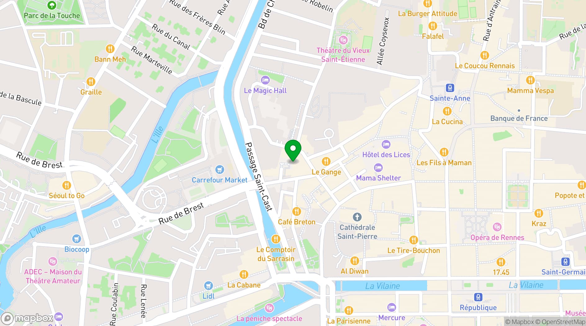 Map showing La Cordée