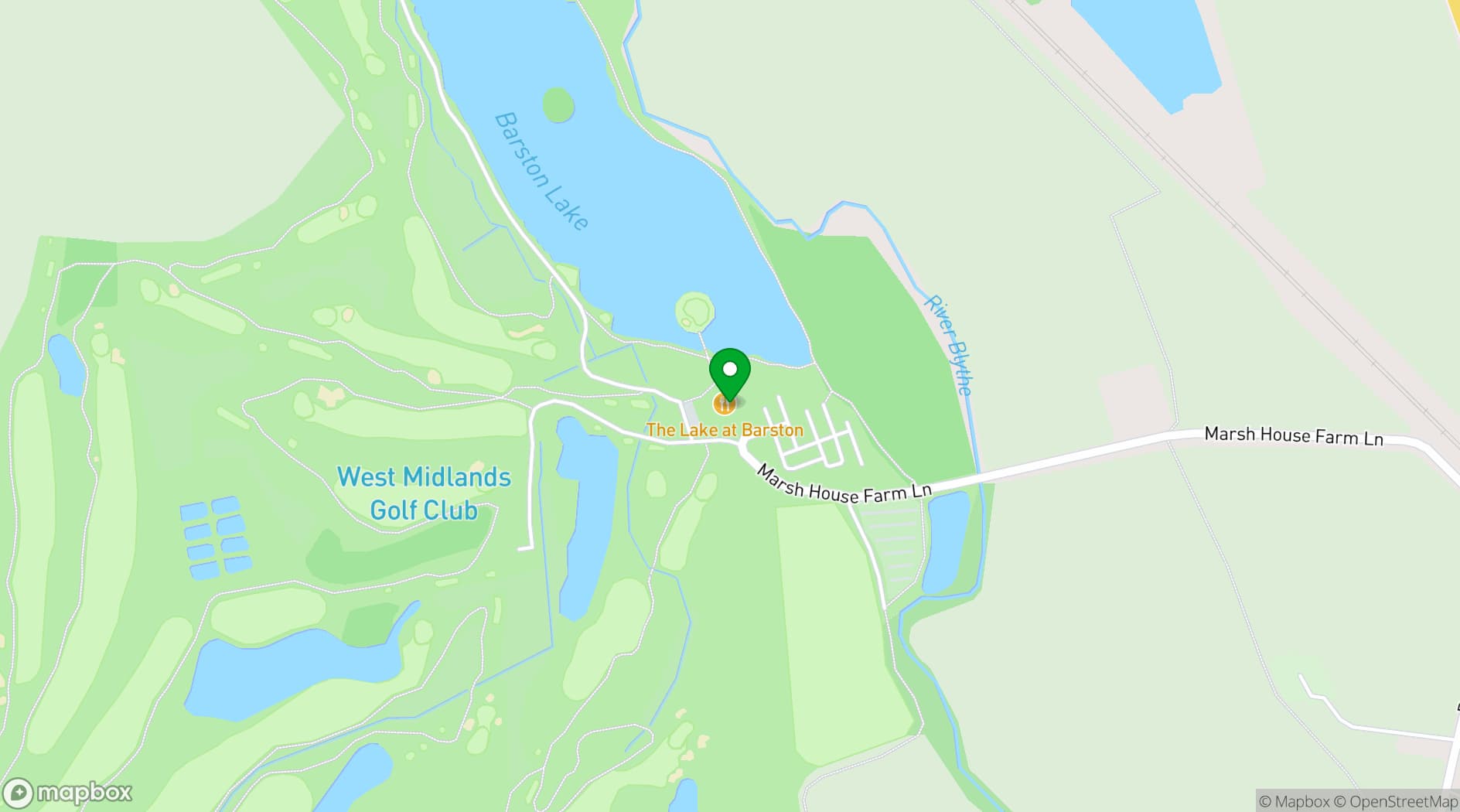 Map showing The Lake at Barston