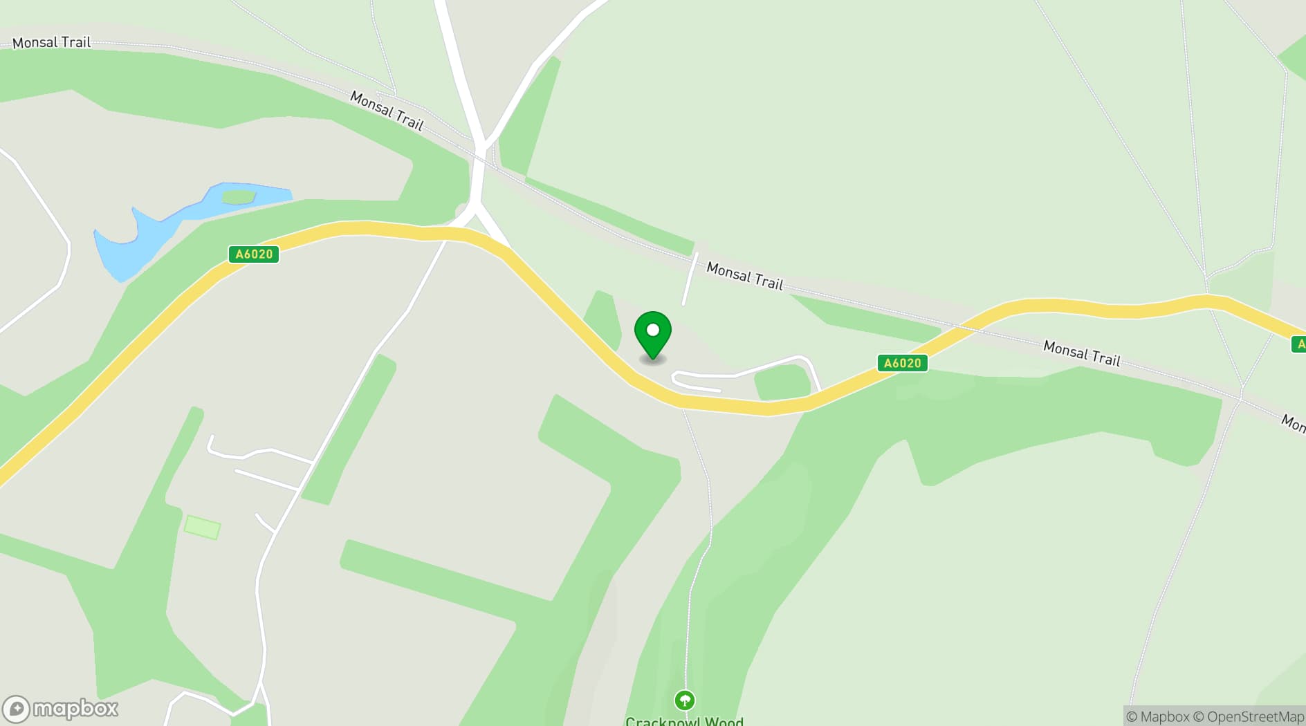 Map showing Rowdale Barns