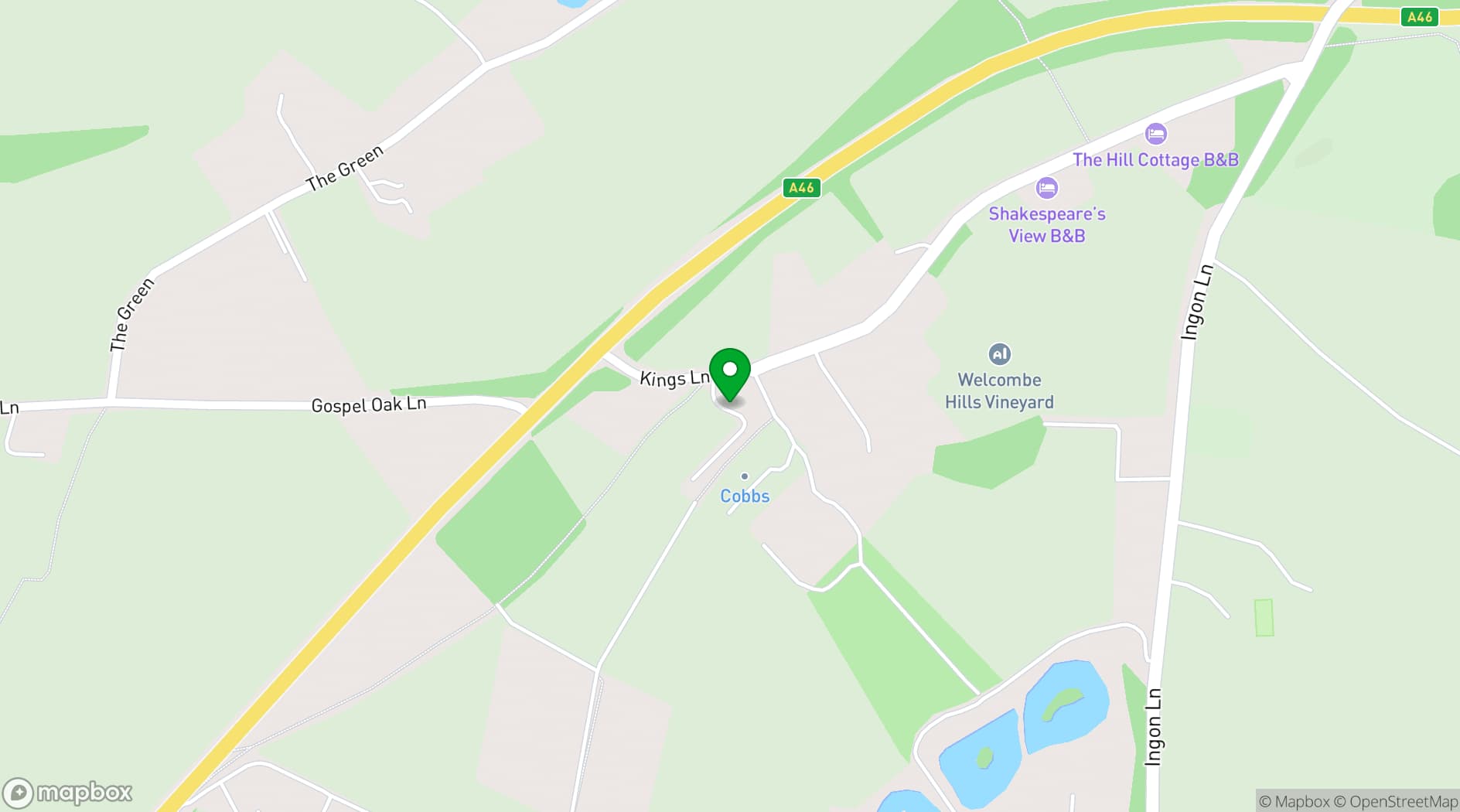 Map showing The Farm Stratford Cookery School