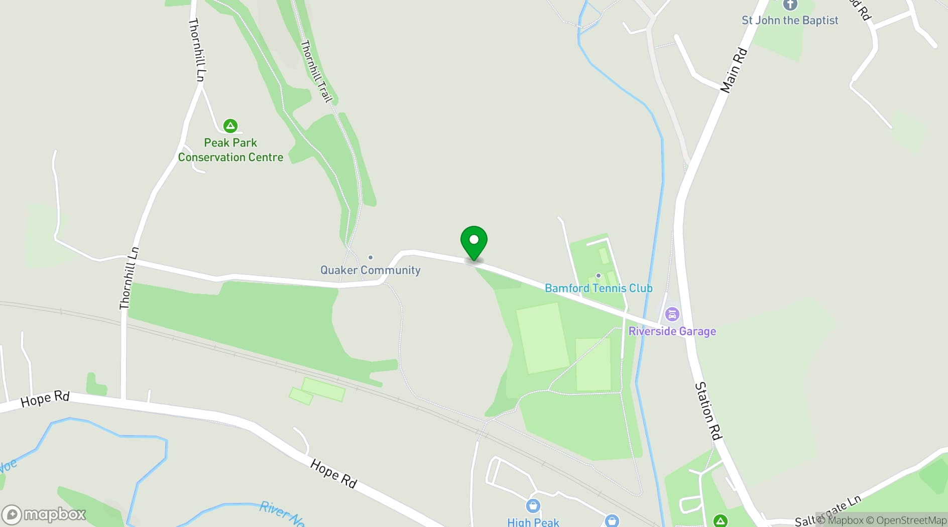 Map showing The Beeches  